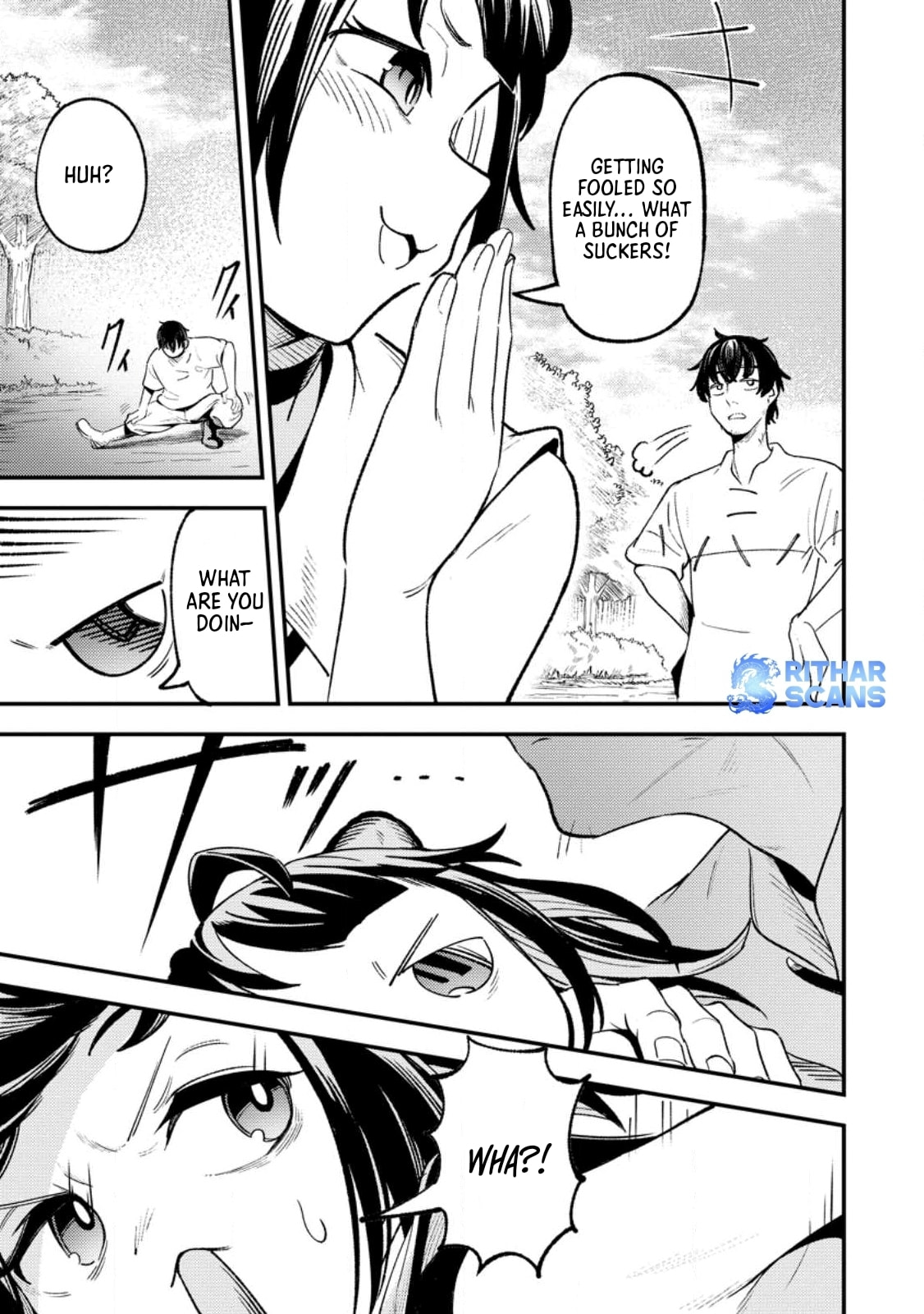 Saikyou Kyuutei Shinanyaku no Ossan, Tsuihousareta Hekichi de Musou Suru: Maboroshi to Natta Shuzoku no Bishoujo-tachi wo Sodatete Henkyou wo Kaitaku Chapter 8.2 page 1 - 