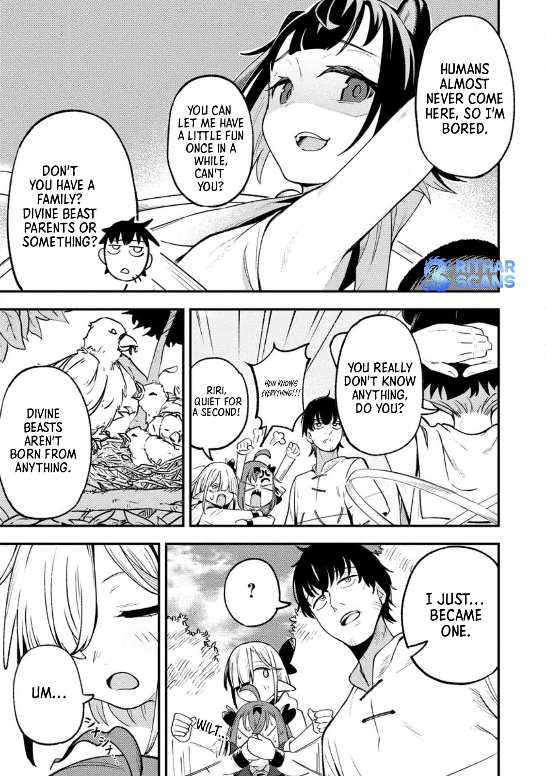 Saikyou Kyuutei Shinanyaku no Ossan, Tsuihousareta Hekichi de Musou Suru: Maboroshi to Natta Shuzoku no Bishoujo-tachi wo Sodatete Henkyou wo Kaitaku Chapter 8.2 page 9 - 