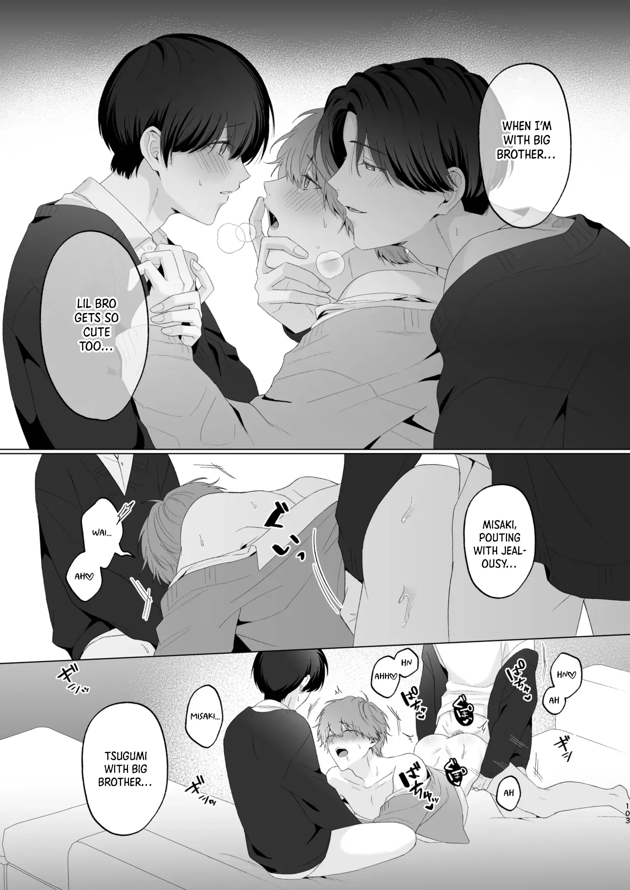 San Kyodai de Nakayoshi Etchi Chinan Ukete Chapter 1 page 103 - 