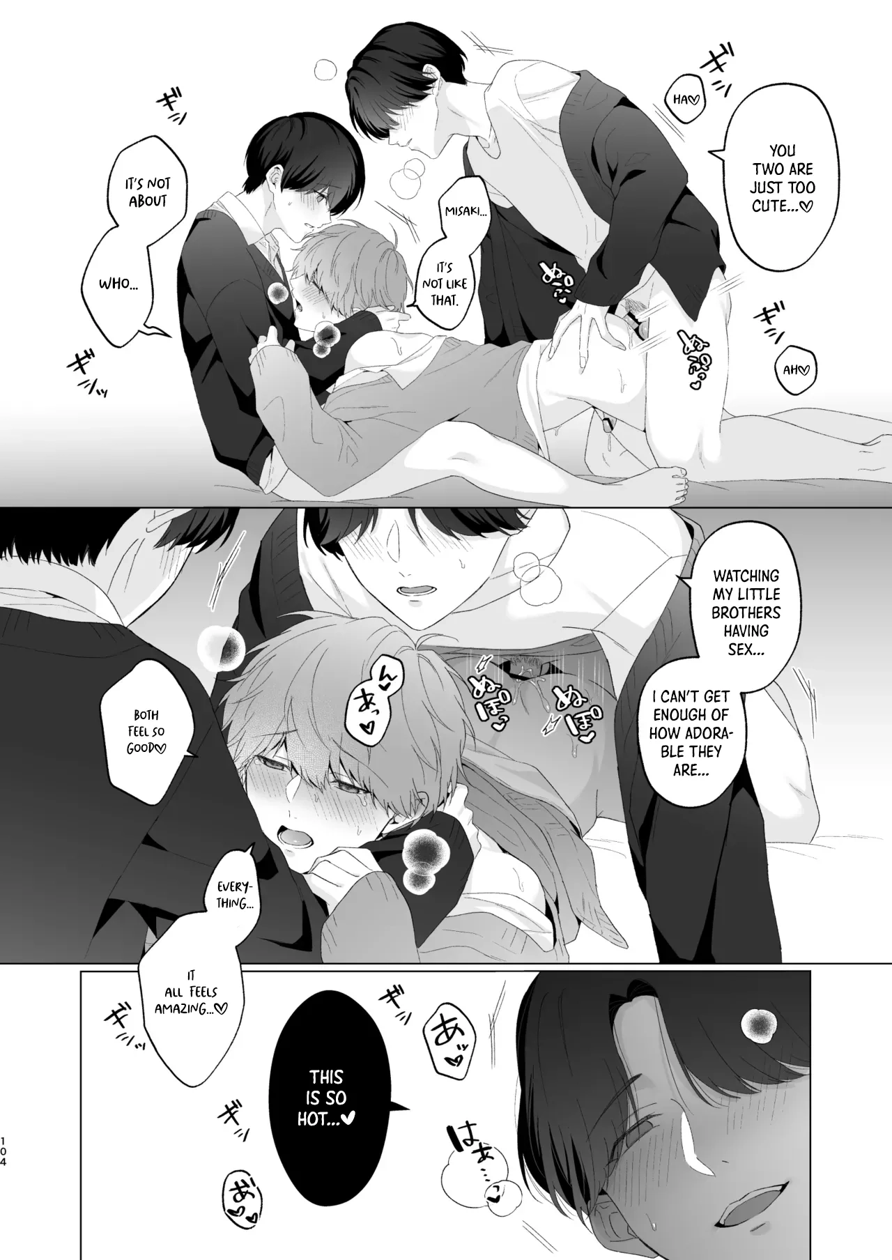 San Kyodai de Nakayoshi Etchi Chinan Ukete Chapter 1 page 104 - 
