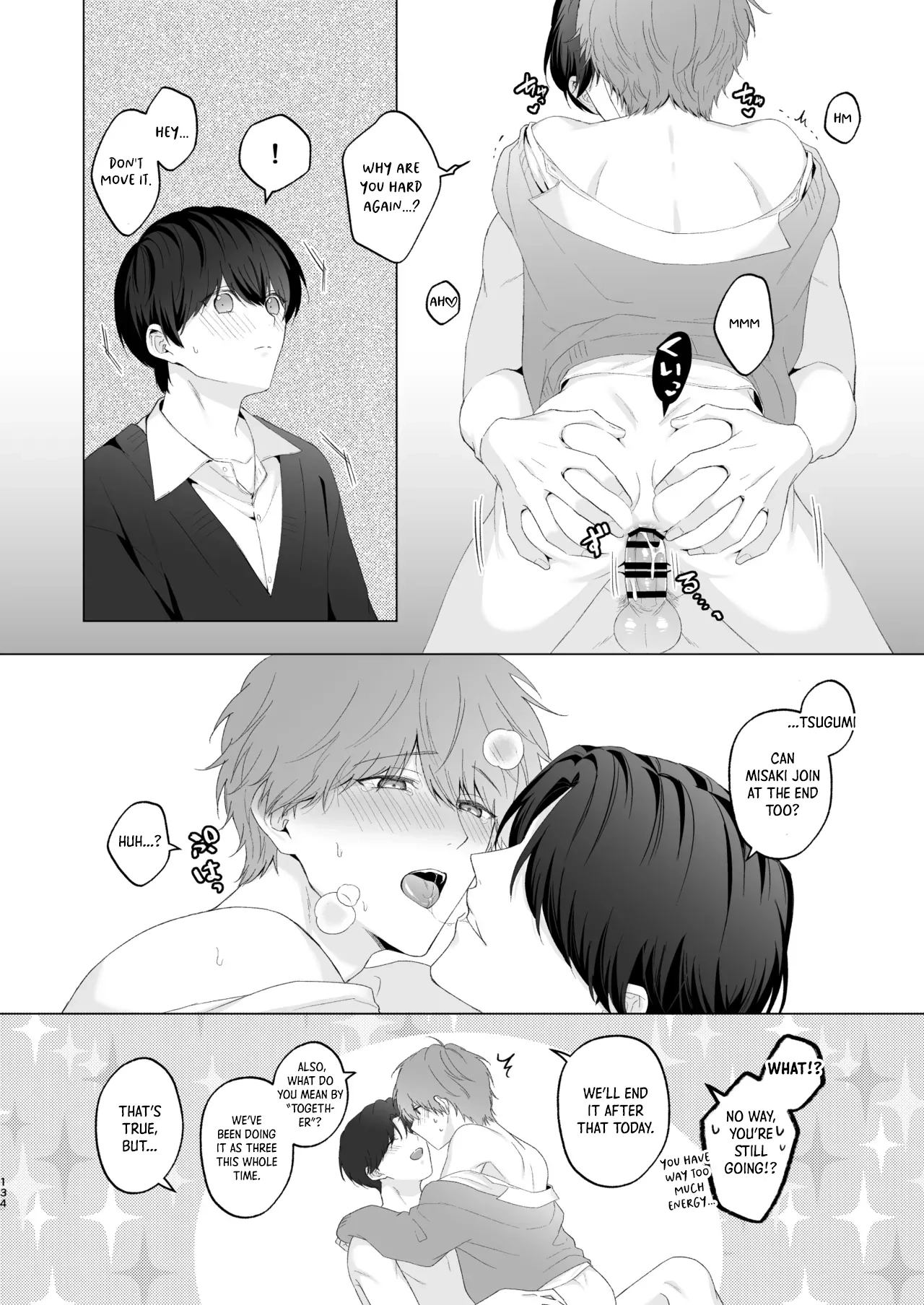 San Kyodai de Nakayoshi Etchi Chinan Ukete Chapter 1 page 134 - 
