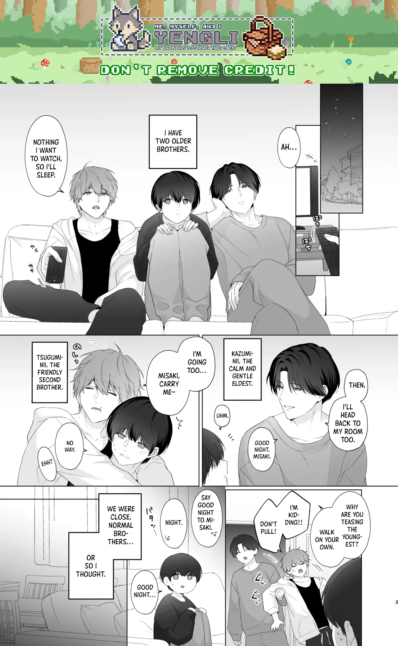 San Kyodai de Nakayoshi Etchi Chinan Ukete Chapter 1 page 3 - 
