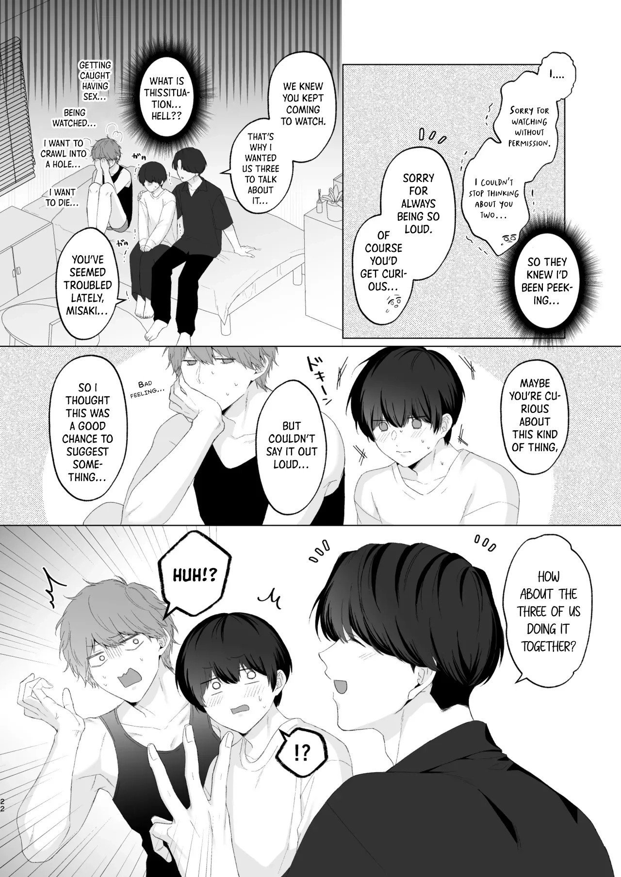 San Kyodai de Nakayoshi Etchi Chinan Ukete Chapter 1 page 22 - 