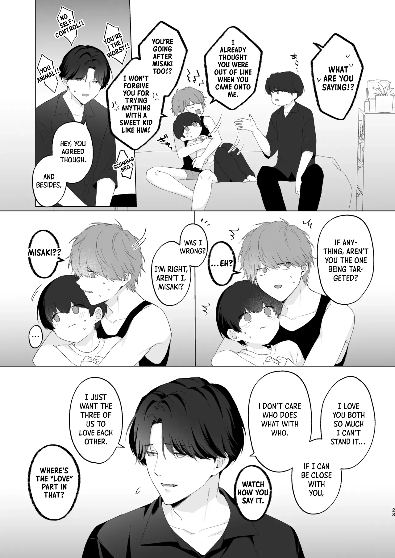 San Kyodai de Nakayoshi Etchi Chinan Ukete Chapter 1 page 23 - 