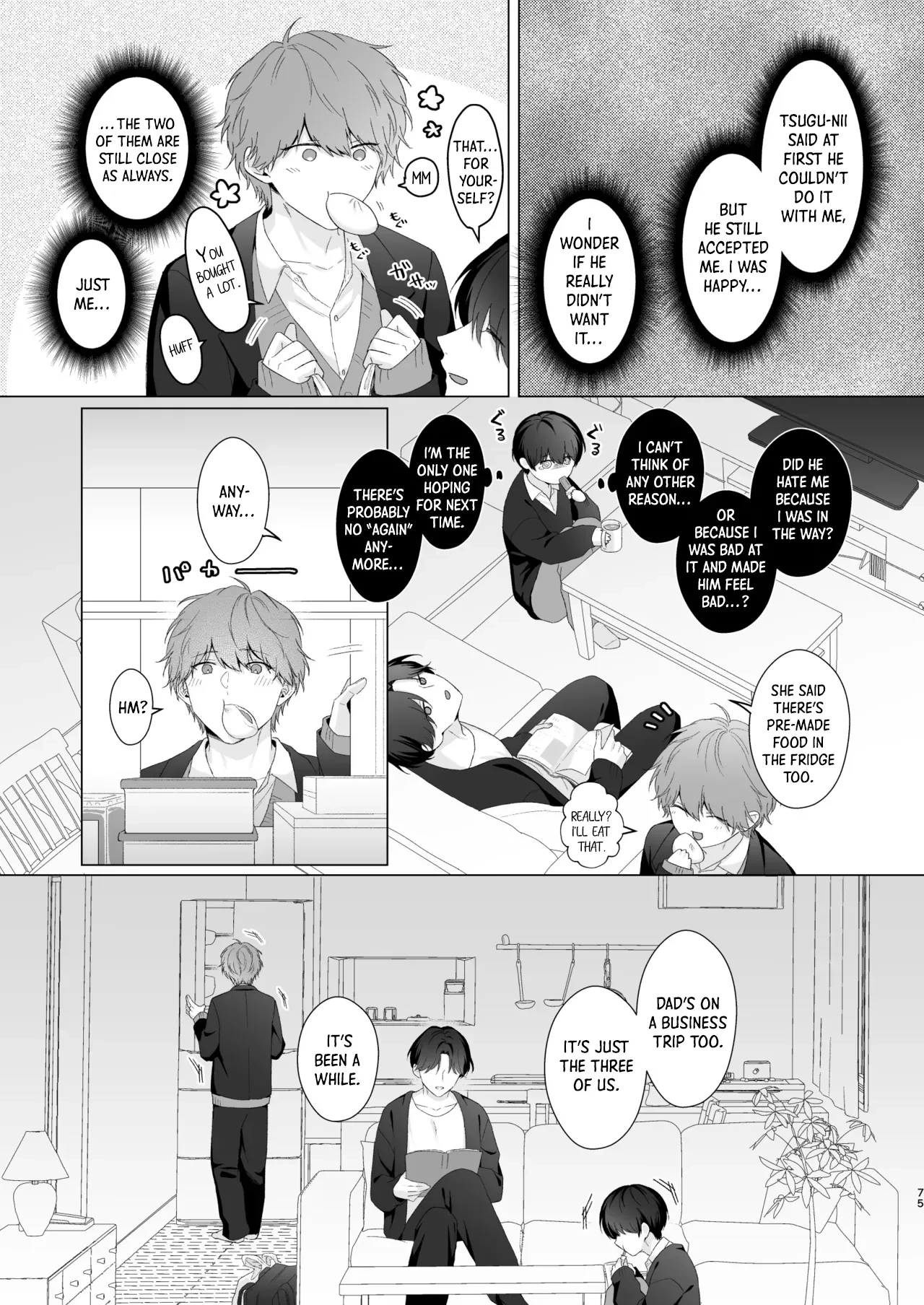San Kyodai de Nakayoshi Etchi Chinan Ukete Chapter 1 page 75 - 