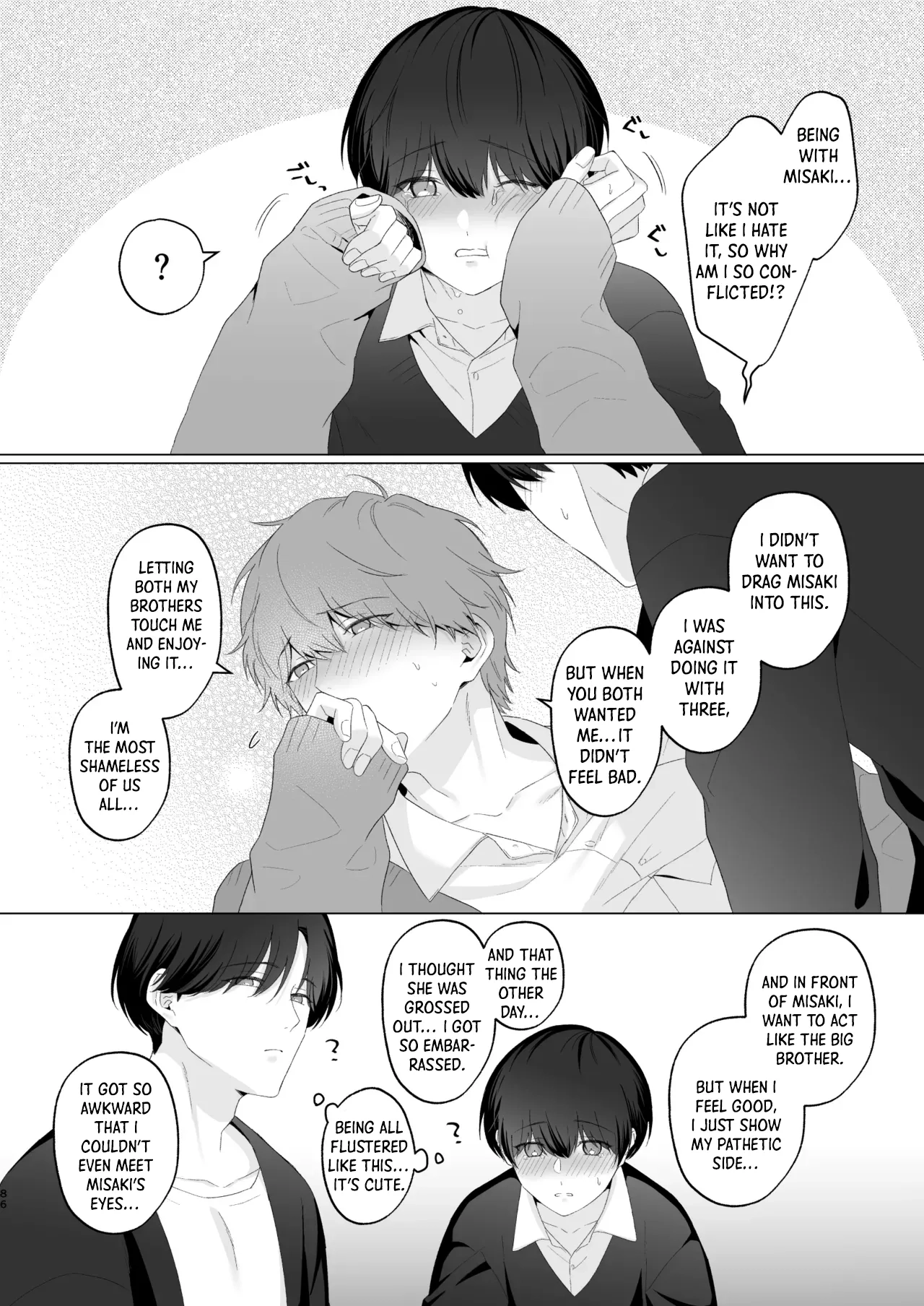 San Kyodai de Nakayoshi Etchi Chinan Ukete Chapter 1 page 86 - 