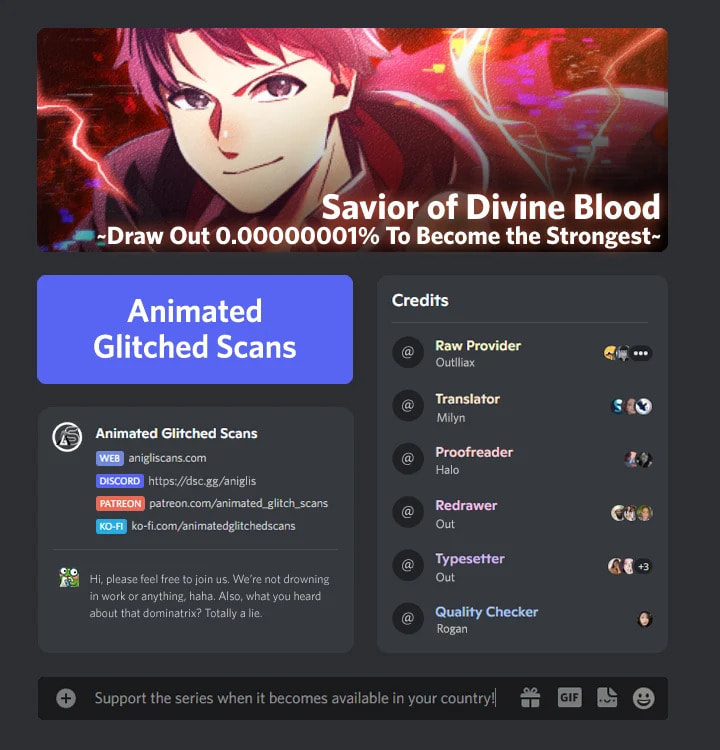 Savior ofDivine Blood Chapter 0 page 1 - 