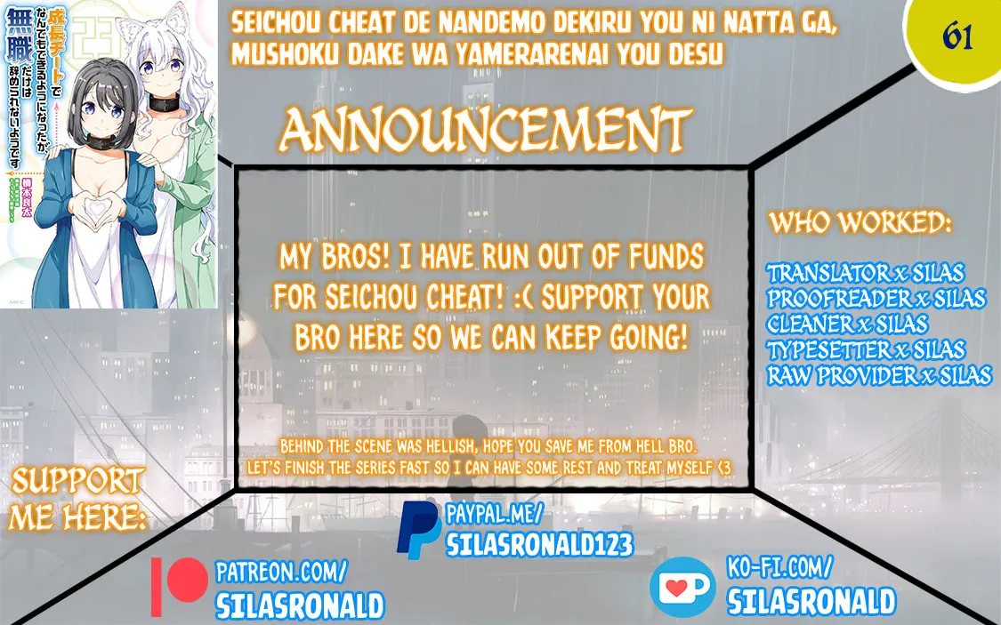 Seichou Cheat de Nandemo Dekiru You ni Natta ga, Mushoku Dake wa Yamerarenai You Desu Chapter 61 page 1 - 