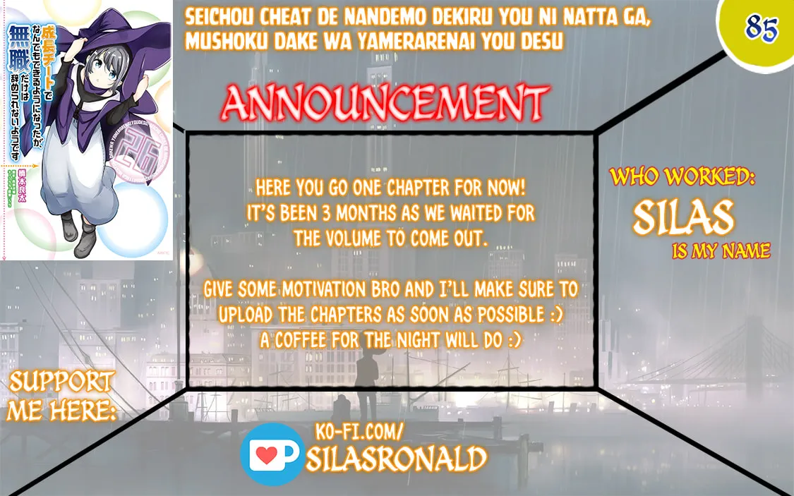Seichou Cheat de Nandemo Dekiru You ni Natta ga, Mushoku Dake wa Yamerarenai You Desu Chapter 85 page 1 - 