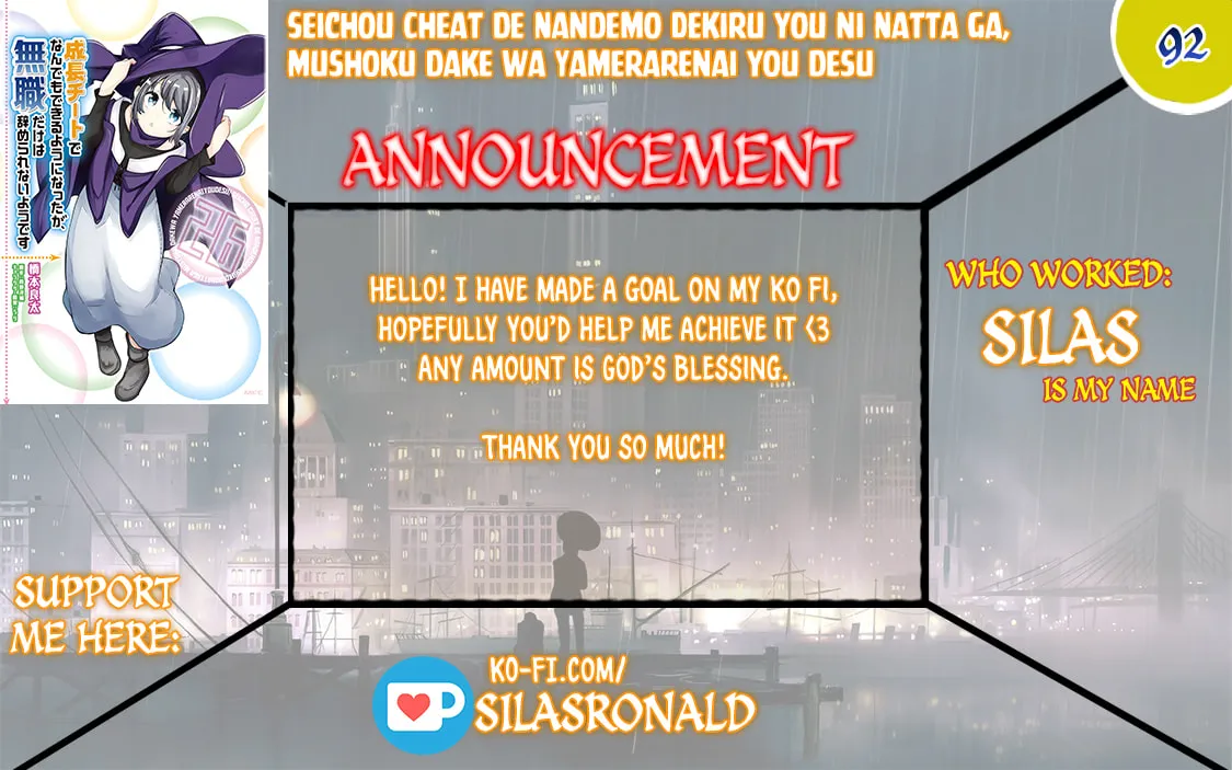 Seichou Cheat de Nandemo Dekiru You ni Natta ga, Mushoku Dake wa Yamerarenai You Desu Chapter 92 page 1 - 