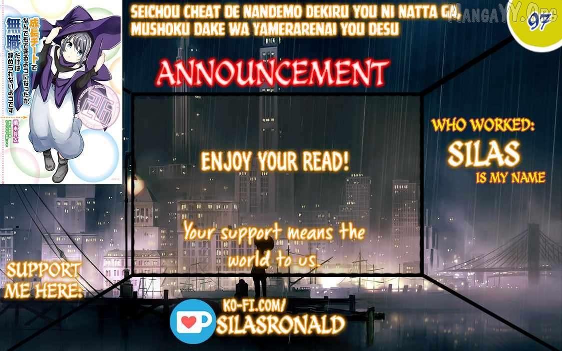 Seichou Cheat de Nandemo Dekiru You ni Natta ga, Mushoku Dake wa Yamerarenai You Desu Chapter 97 page 2 - 
