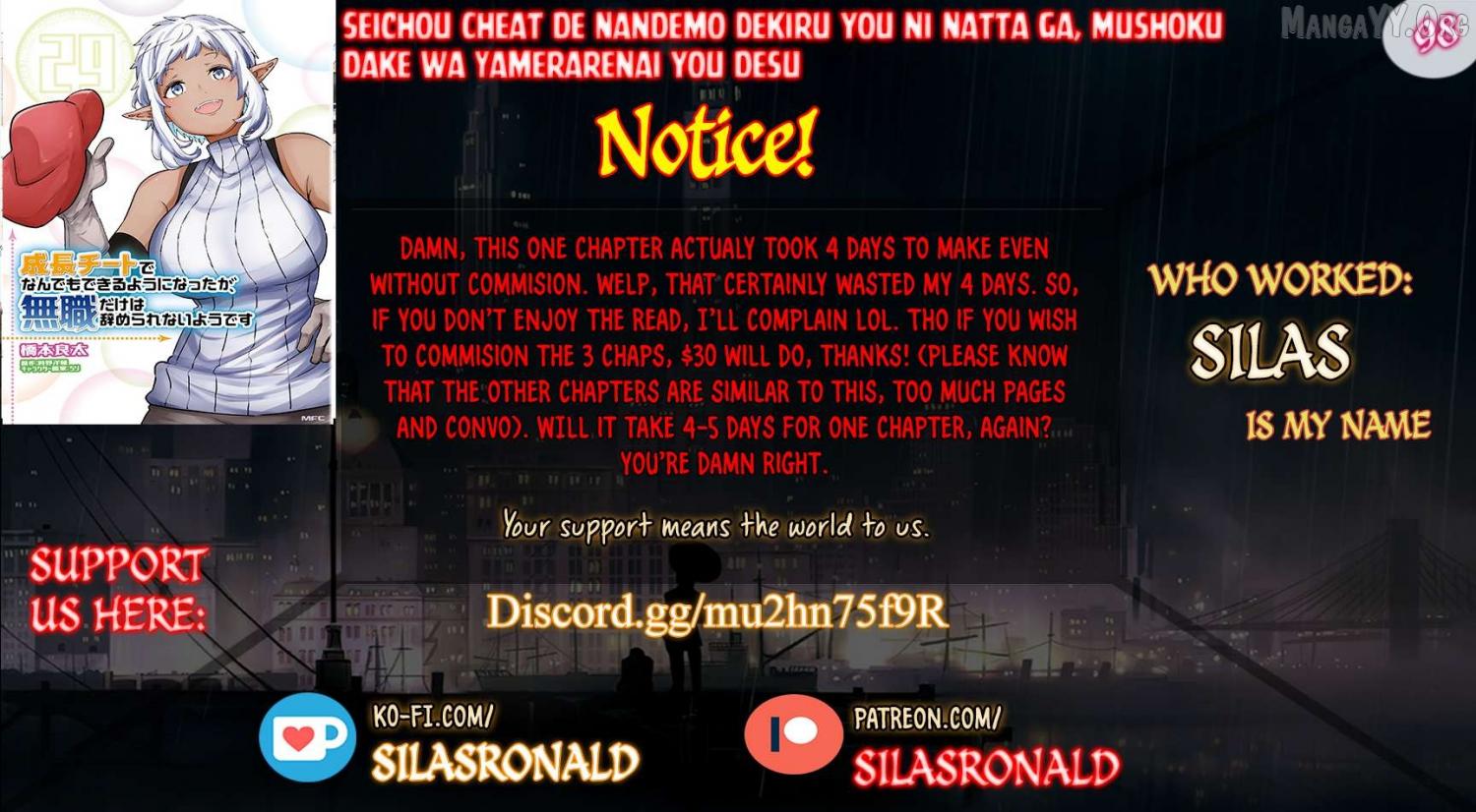 Seichou Cheat de Nandemo Dekiru You ni Natta ga, Mushoku Dake wa Yamerarenai You Desu Chapter 98 page 1 - 