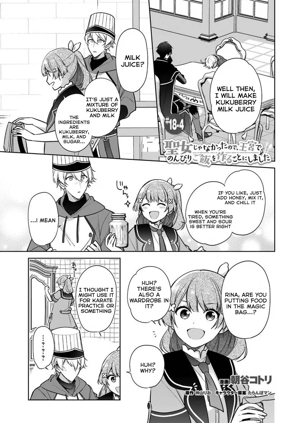 Seijo ja nakatta no de, Oukyuu de nonbiri Gohan wo Tsukuru koto ni shimashita Chapter 18.2 page 17 - 