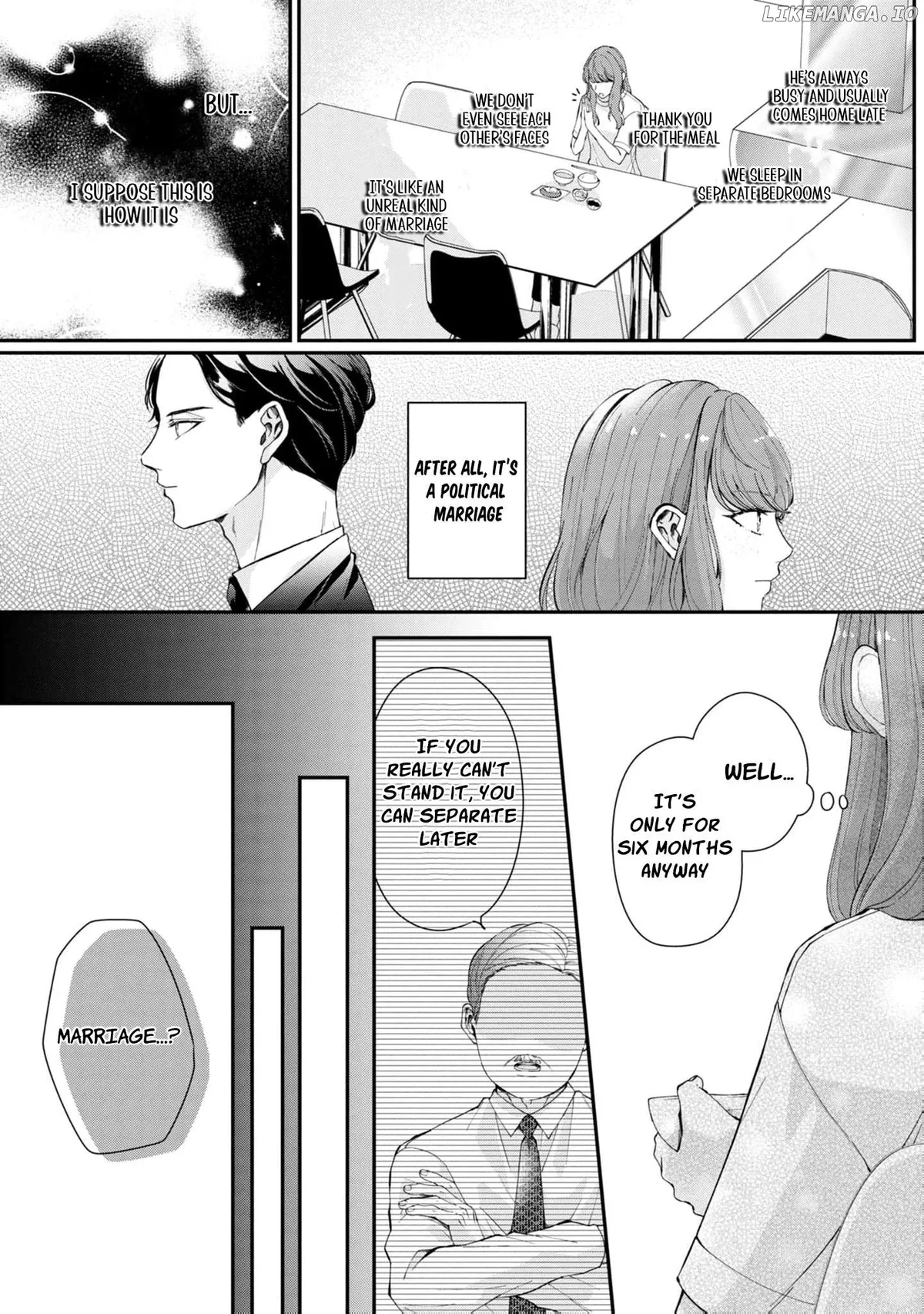 Seiryaku Kekkon no Hazu ga, Dekiai Danna-sama ga Goshuushin sugite Rikon wo Yurushitekuremasen Chapter 1 page 10 - 