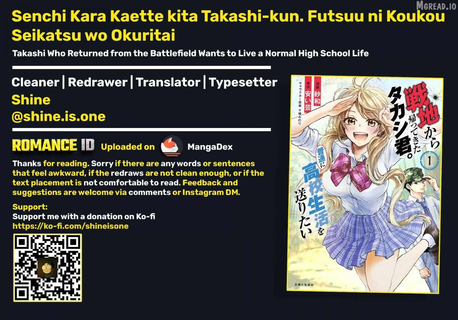 Senchi Kara Kaette kita Takashi-kun. Futsuu ni Koukou Seikatsu wo Okuritai Chapter 5 page 36 - 