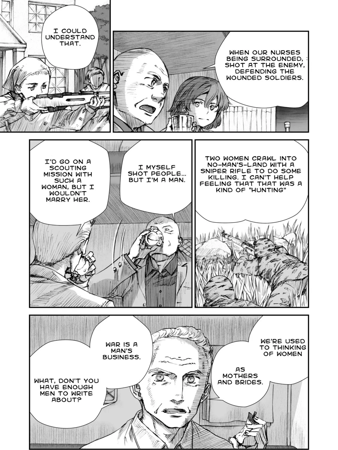 Sensou wa Onna no Kao wo Shiteinai Chapter 10 page 21 - 