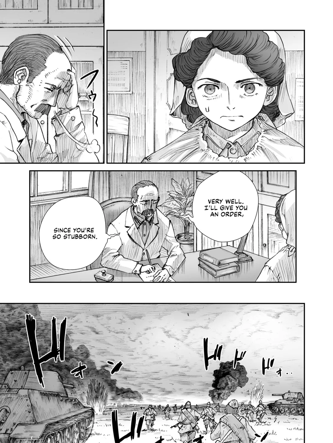 Sensou wa Onna no Kao wo Shiteinai Chapter 32.4 page 13 - 