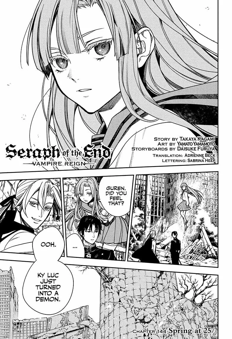 Seraph of the End: Vampire Reign Chapter 144 page 1 - 
