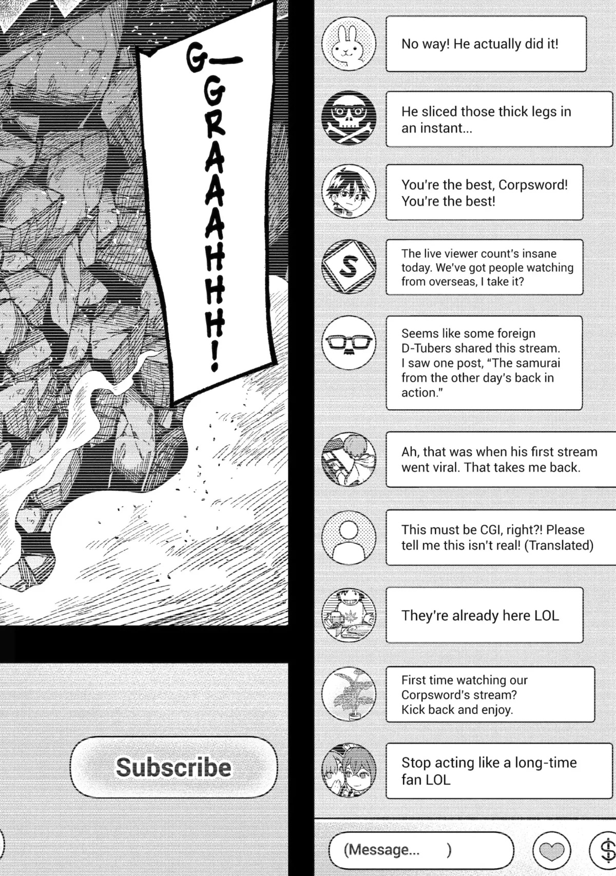 Shachiku Kensei, Haishinsha ni naru - Black Guild Kaishain, Ukkari Kaishayou Kaisen de S-kyuu Monster wo Aite ni Musou suru Tokoro wo Zenkoku Haishin shite shimau Chapter 13.1 page 8 - 