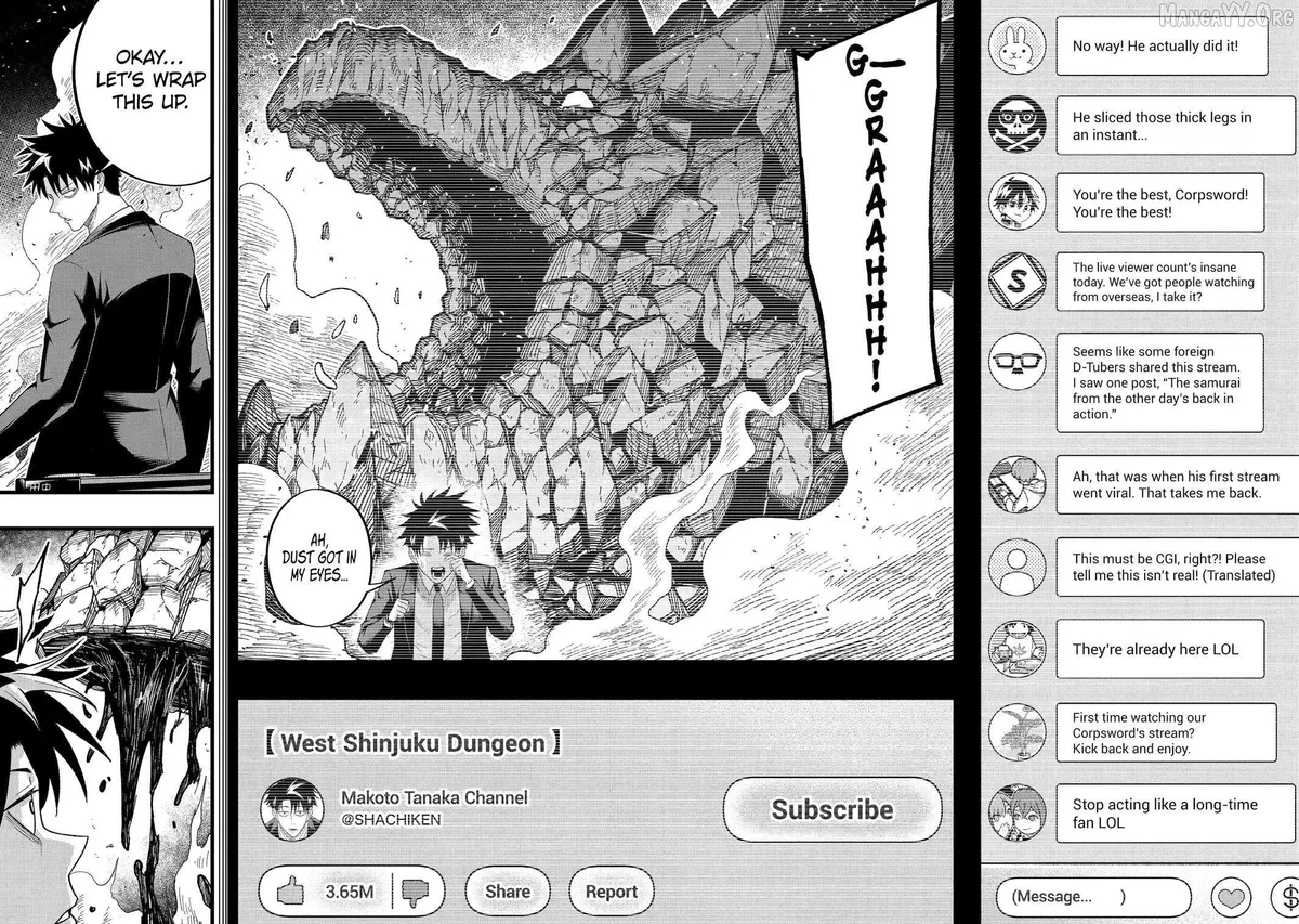 Shachiku Kensei, Haishinsha ni naru - Black Guild Kaishain, Ukkari Kaishayou Kaisen de S-kyuu Monster wo Aite ni Musou suru Tokoro wo Zenkoku Haishin shite shimau Chapter 13 page 8 - 