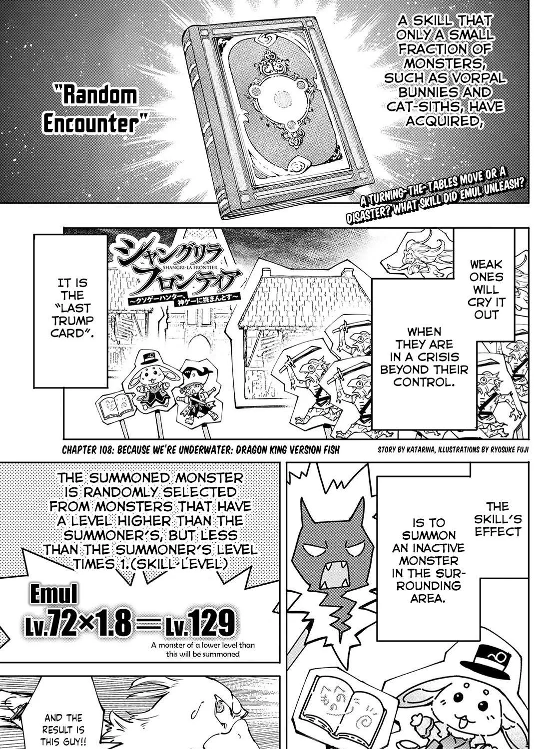 Shangri-La Frontier ~ Kusoge Hunter, Kamige Ni Idoman To Su~ Chapter 108 page 3 - 