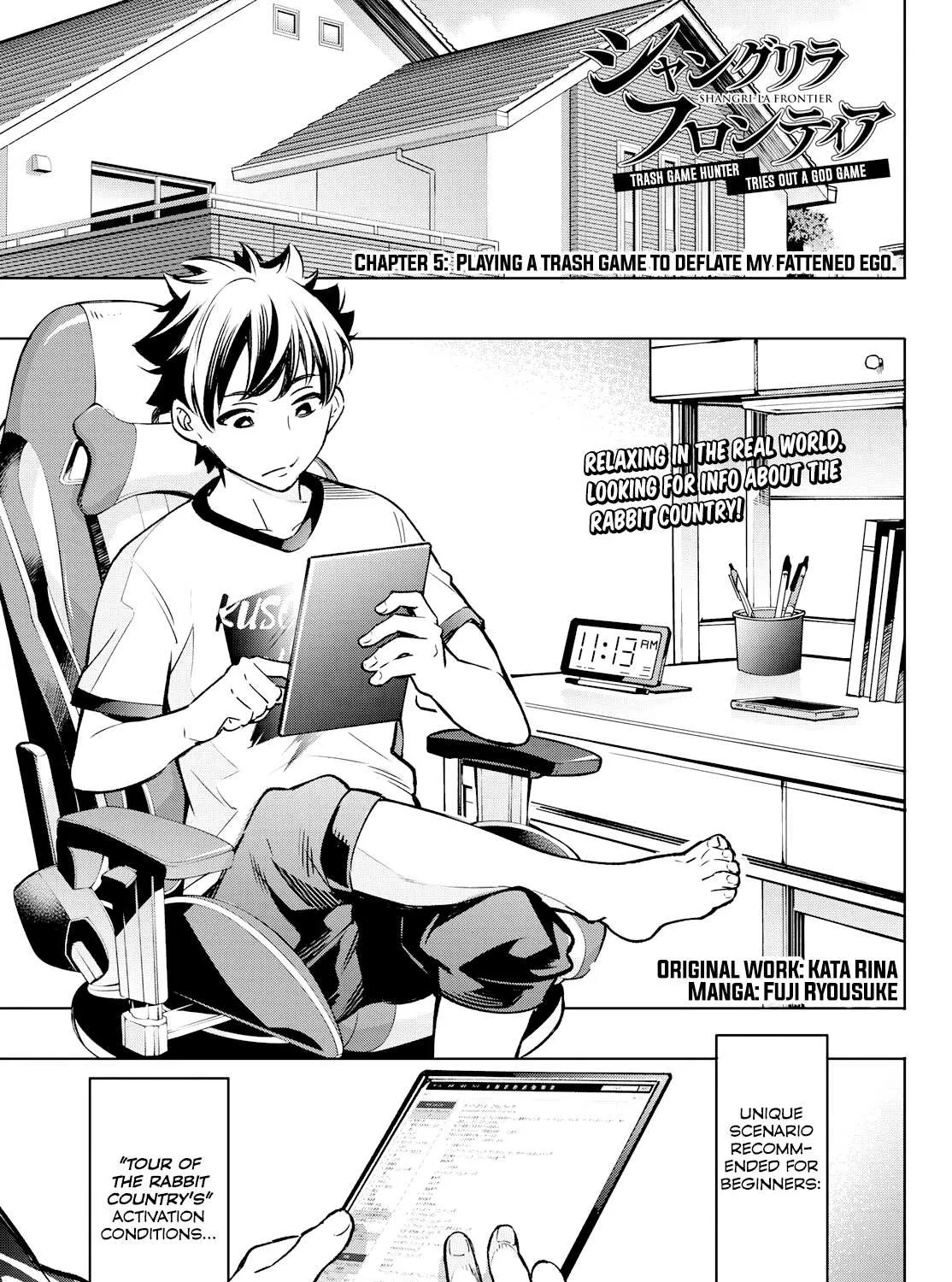 Shangri-La Frontier ~ Kusoge Hunter, Kamige Ni Idoman To Su~ Chapter 5 page 1 - 