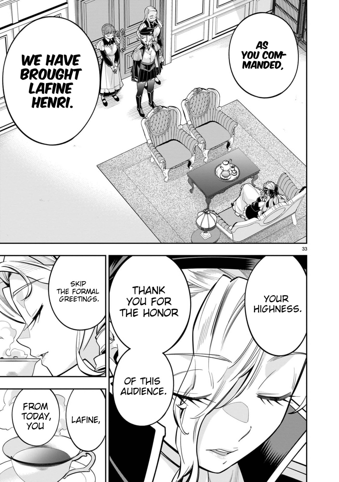 Shi ni Modori Oujo wa Ikinobiru Tameni Yuri Harem wo Tsukuru Koto ni Shita Chapter 13 page 34 - 