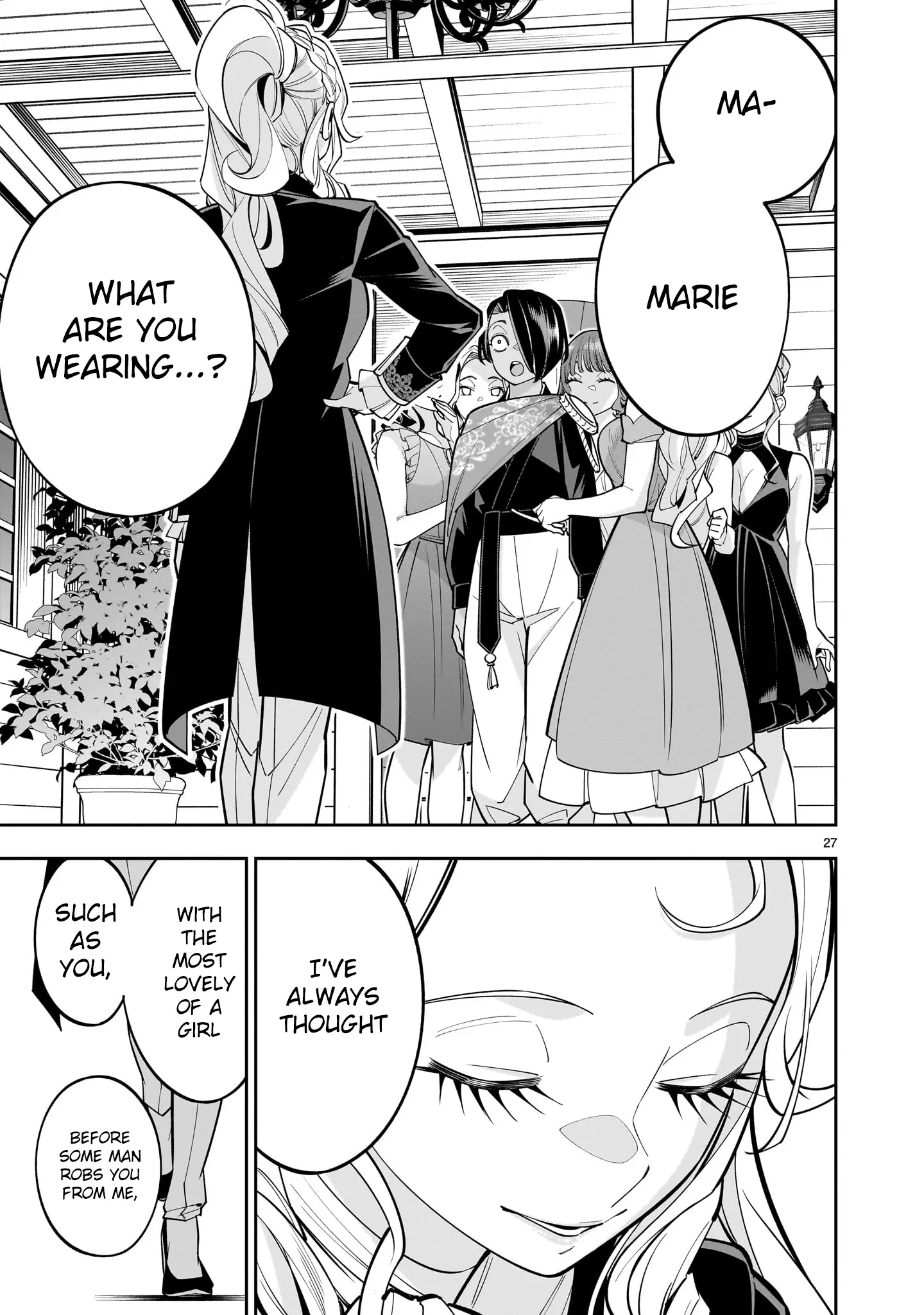 Shi ni Modori Oujo wa Ikinobiru Tameni Yuri Harem wo Tsukuru Koto ni Shita Chapter 4 page 27 - 