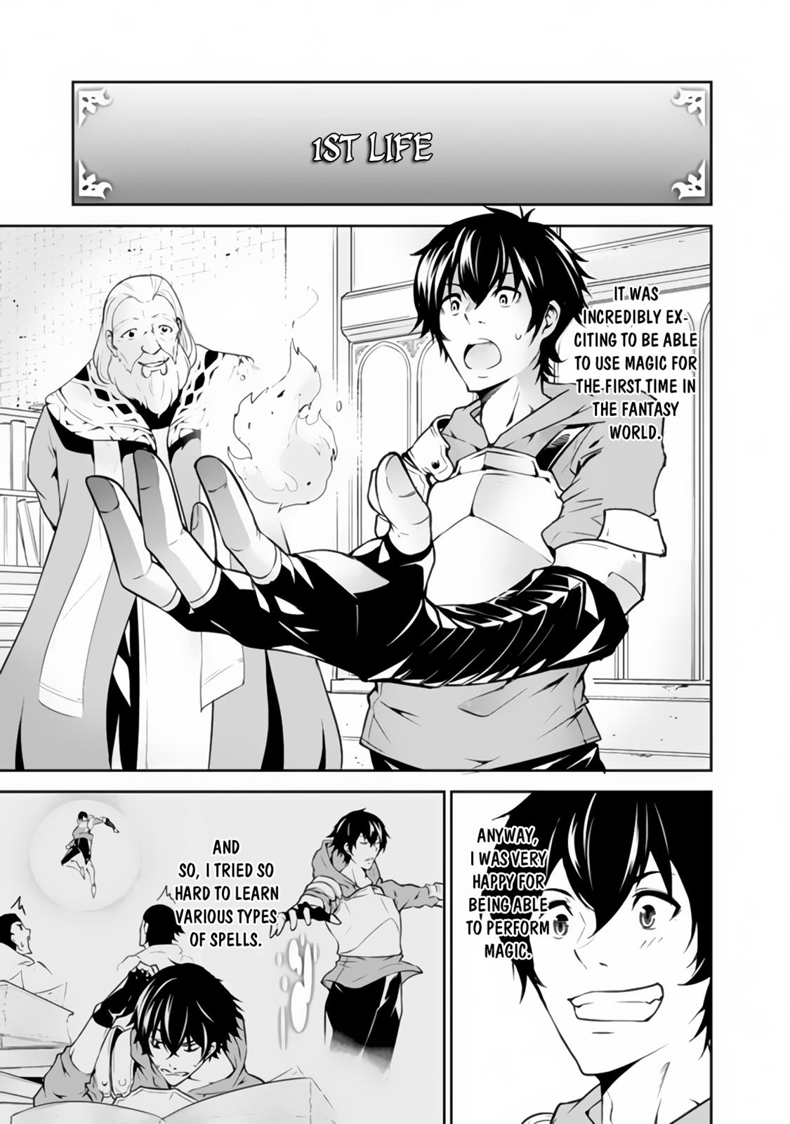 Shijou Saikyou no Mahou Kenshi, F Rank Boukensha ni Tensei Suru - Kensei to Matei, 2-tsu no Zense Omotta Otoko no Eiyuutan Chapter 1 page 14 - 