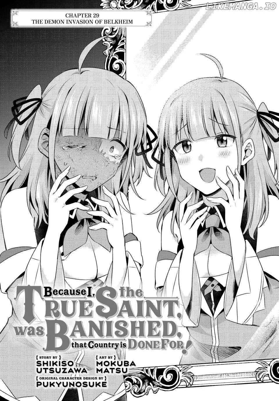 Shin no Seijo de aru Watashi wa Tsuihou Saremashita. Dakara Kono Kuni wa Mou Owari desu Chapter 29 page 1 - 