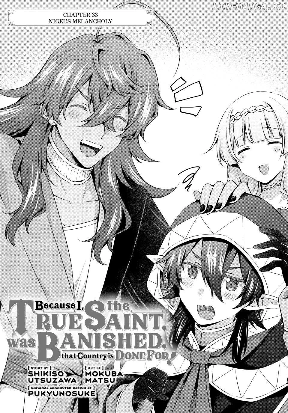 Shin no Seijo de aru Watashi wa Tsuihou Saremashita. Dakara Kono Kuni wa Mou Owari desu Chapter 33 page 1 - 