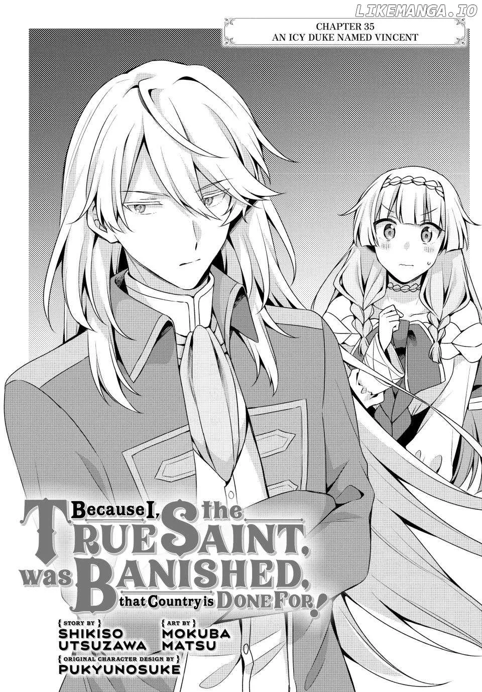 Shin no Seijo de aru Watashi wa Tsuihou Saremashita. Dakara Kono Kuni wa Mou Owari desu Chapter 35 page 1 - 