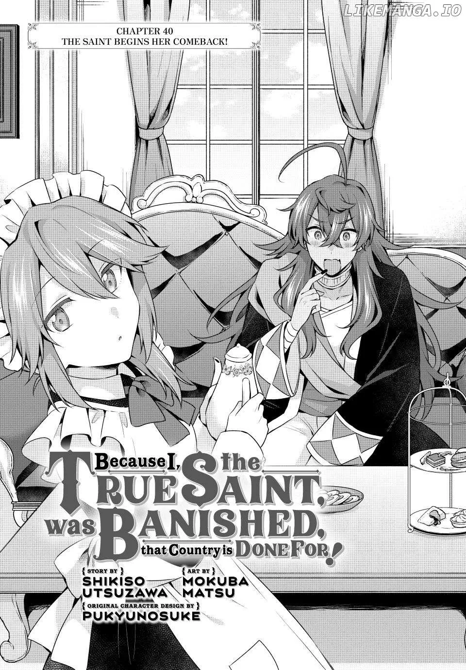 Shin no Seijo de aru Watashi wa Tsuihou Saremashita. Dakara Kono Kuni wa Mou Owari desu Chapter 40 page 2 - 