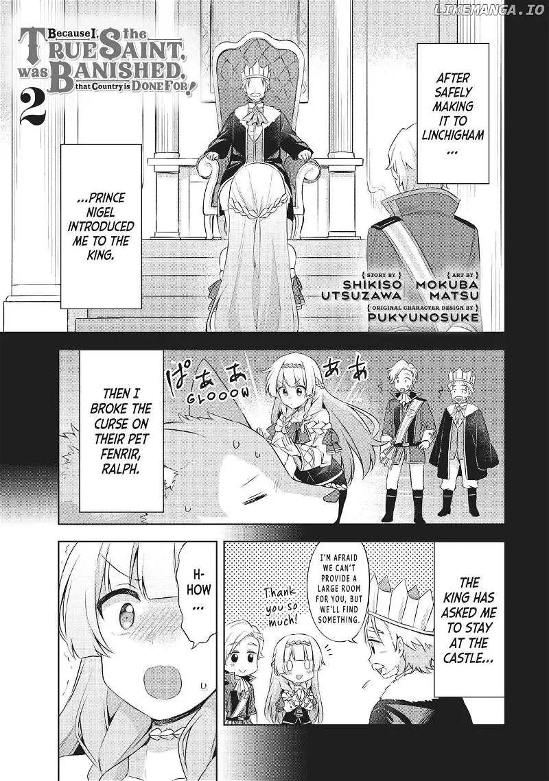 Shin no Seijo de aru Watashi wa Tsuihou Saremashita. Dakara Kono Kuni wa Mou Owari desu Chapter 5 page 2 - 