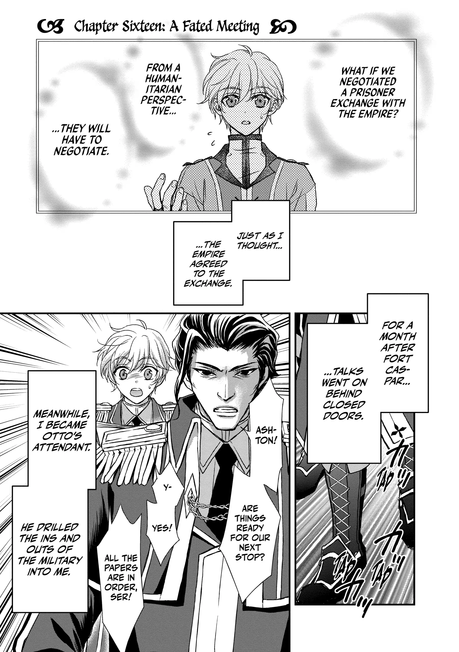Shinigami ni Sodaterareta Shoujo wa Shikkoku no Tsurugi o Mune ni Idaku Chapter 16 page 1 - 