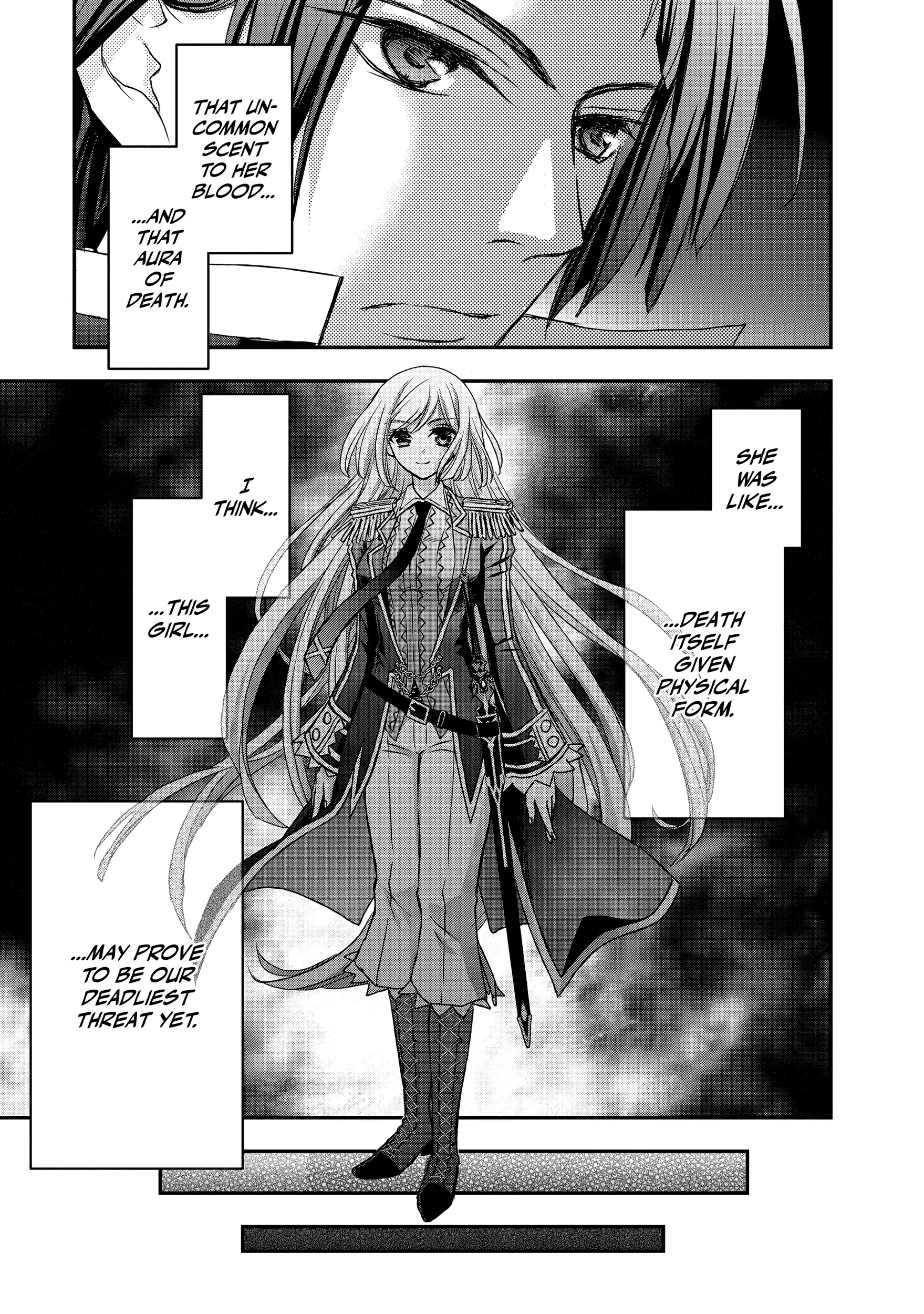 Shinigami ni Sodaterareta Shoujo wa Shikkoku no Tsurugi o Mune ni Idaku Chapter 16 page 18 - 