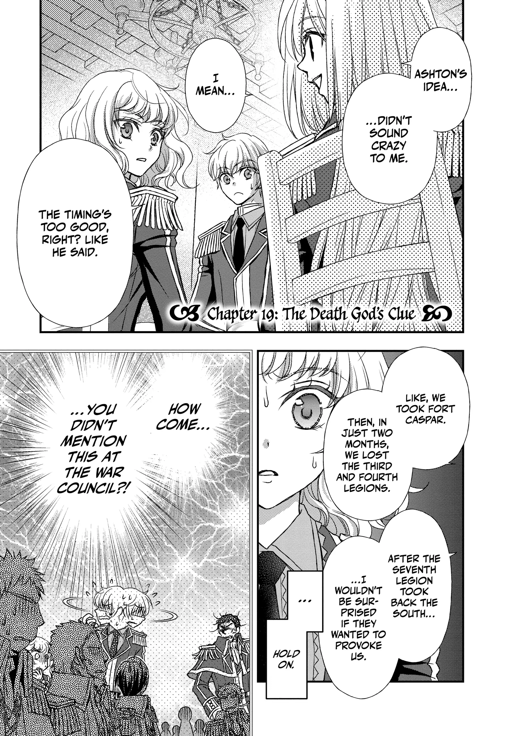 Shinigami ni Sodaterareta Shoujo wa Shikkoku no Tsurugi o Mune ni Idaku Chapter 19 page 1 - 