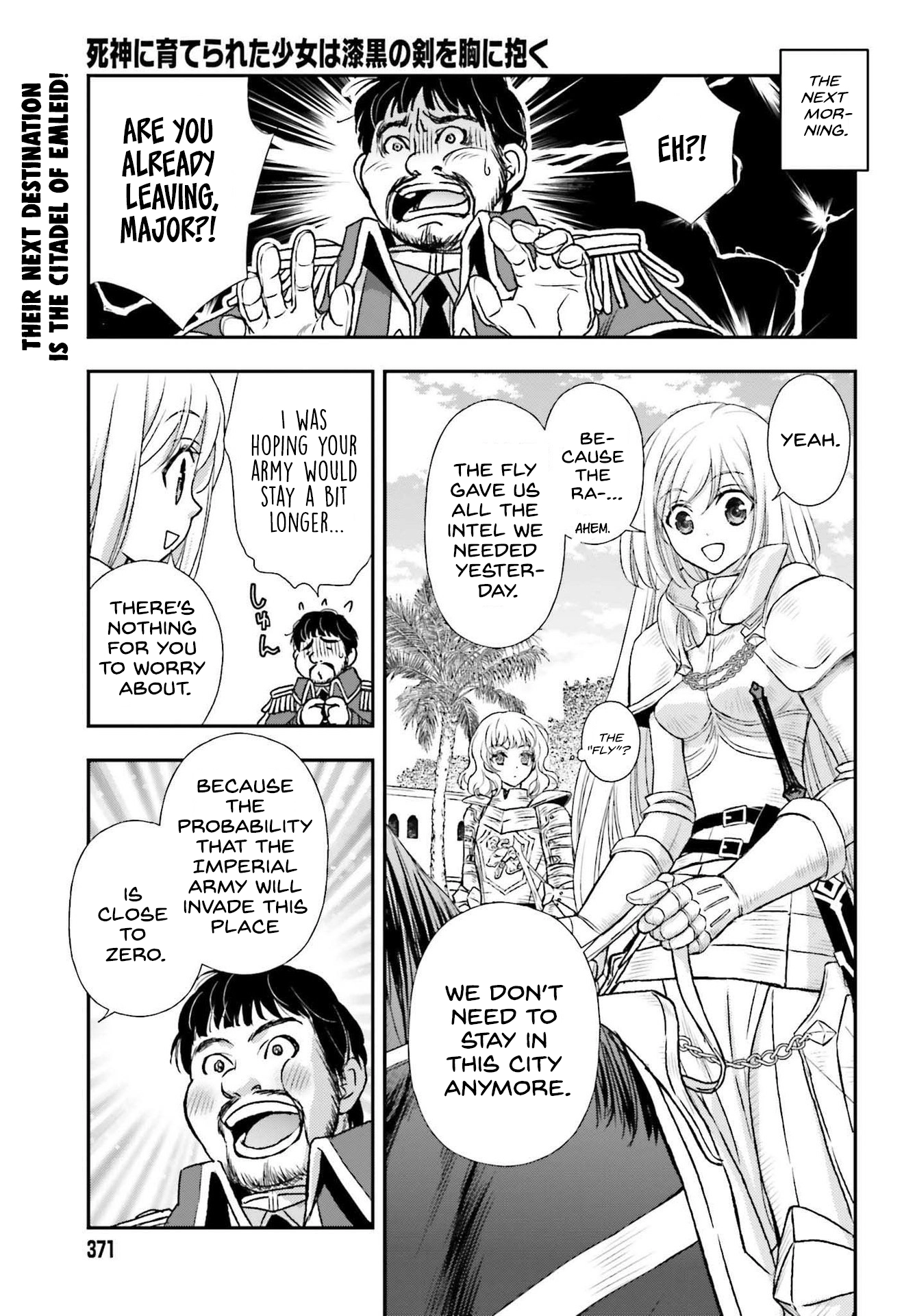Shinigami ni Sodaterareta Shoujo wa Shikkoku no Tsurugi o Mune ni Idaku Chapter 27 page 1 - 