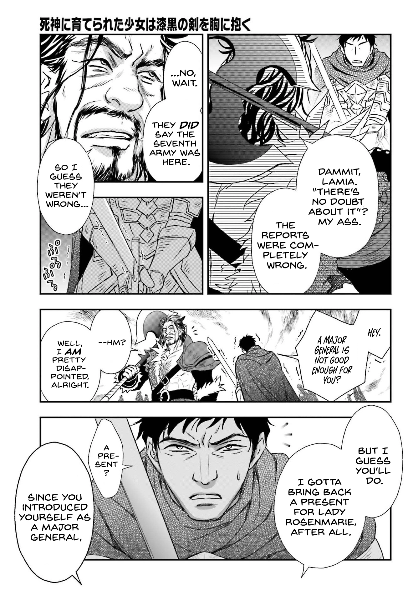 Shinigami ni Sodaterareta Shoujo wa Shikkoku no Tsurugi o Mune ni Idaku Chapter 28 page 7 - 