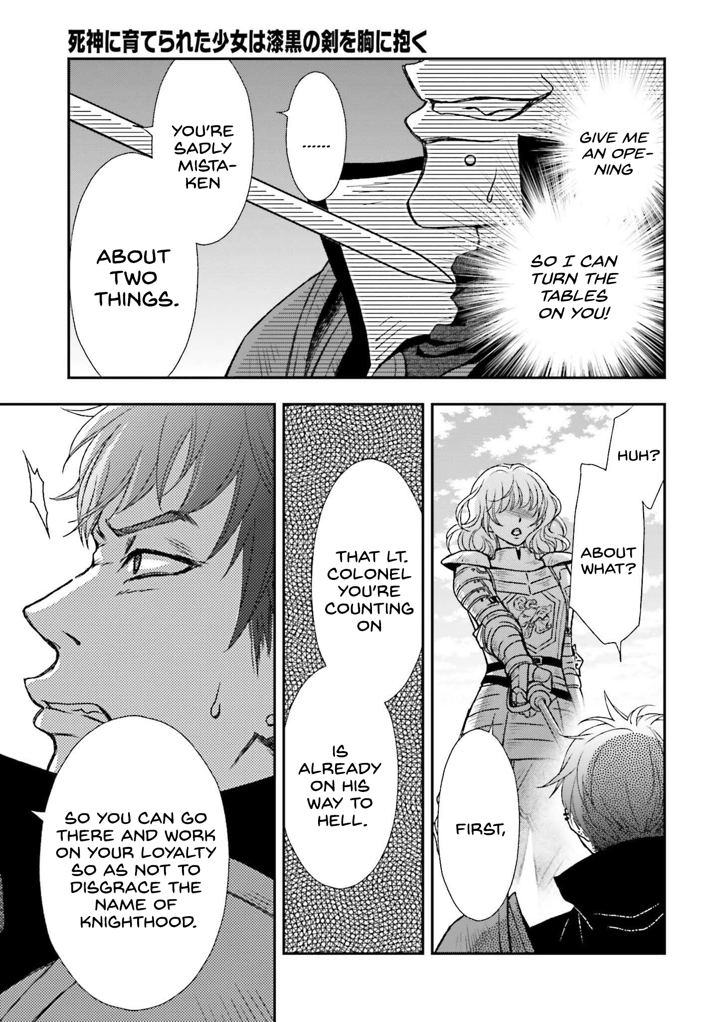 Shinigami ni Sodaterareta Shoujo wa Shikkoku no Tsurugi o Mune ni Idaku Chapter 29.2 page 9 - 