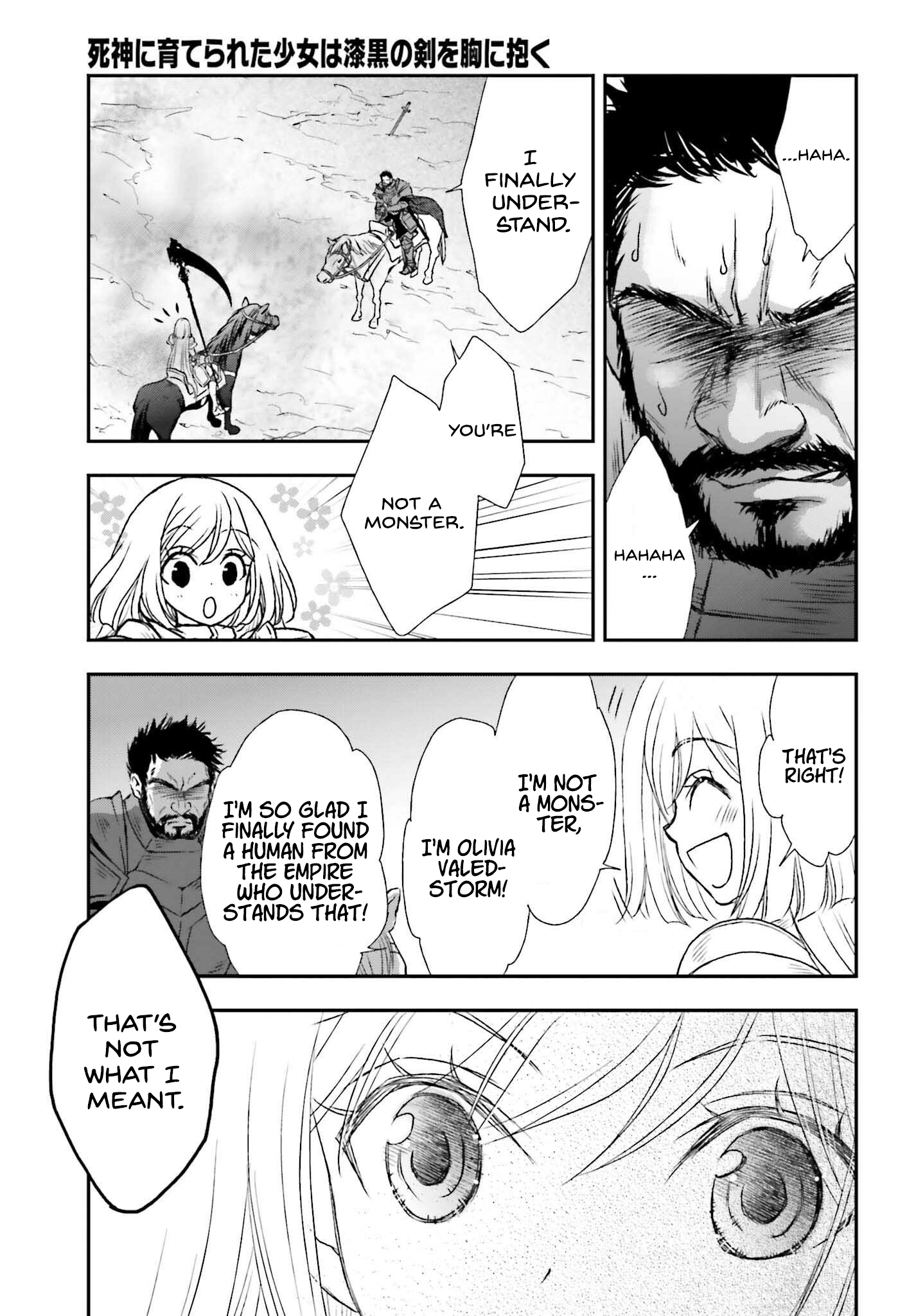 Shinigami ni Sodaterareta Shoujo wa Shikkoku no Tsurugi o Mune ni Idaku Chapter 30 page 3 - 