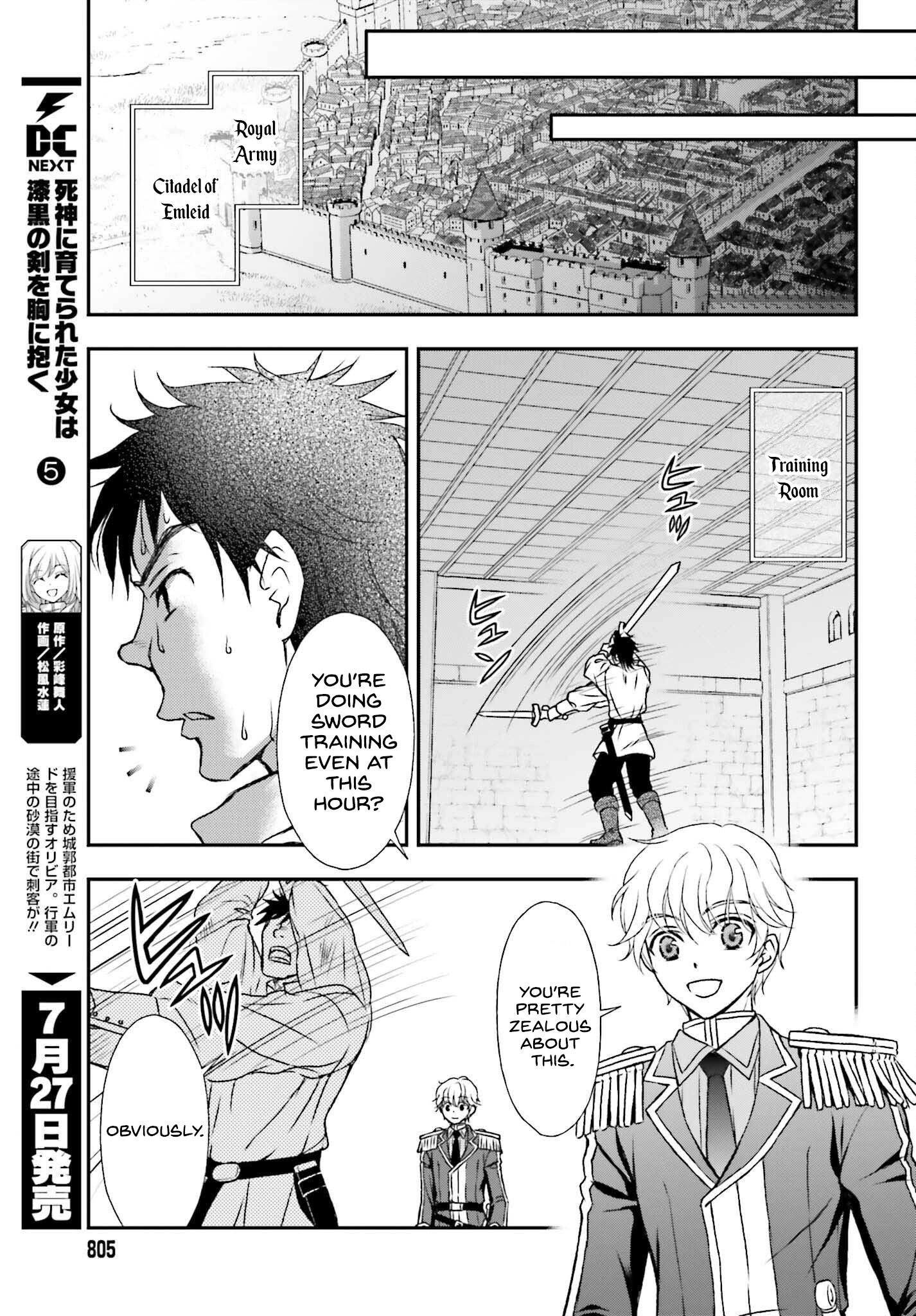 Shinigami ni Sodaterareta Shoujo wa Shikkoku no Tsurugi o Mune ni Idaku Chapter 30 page 7 - 
