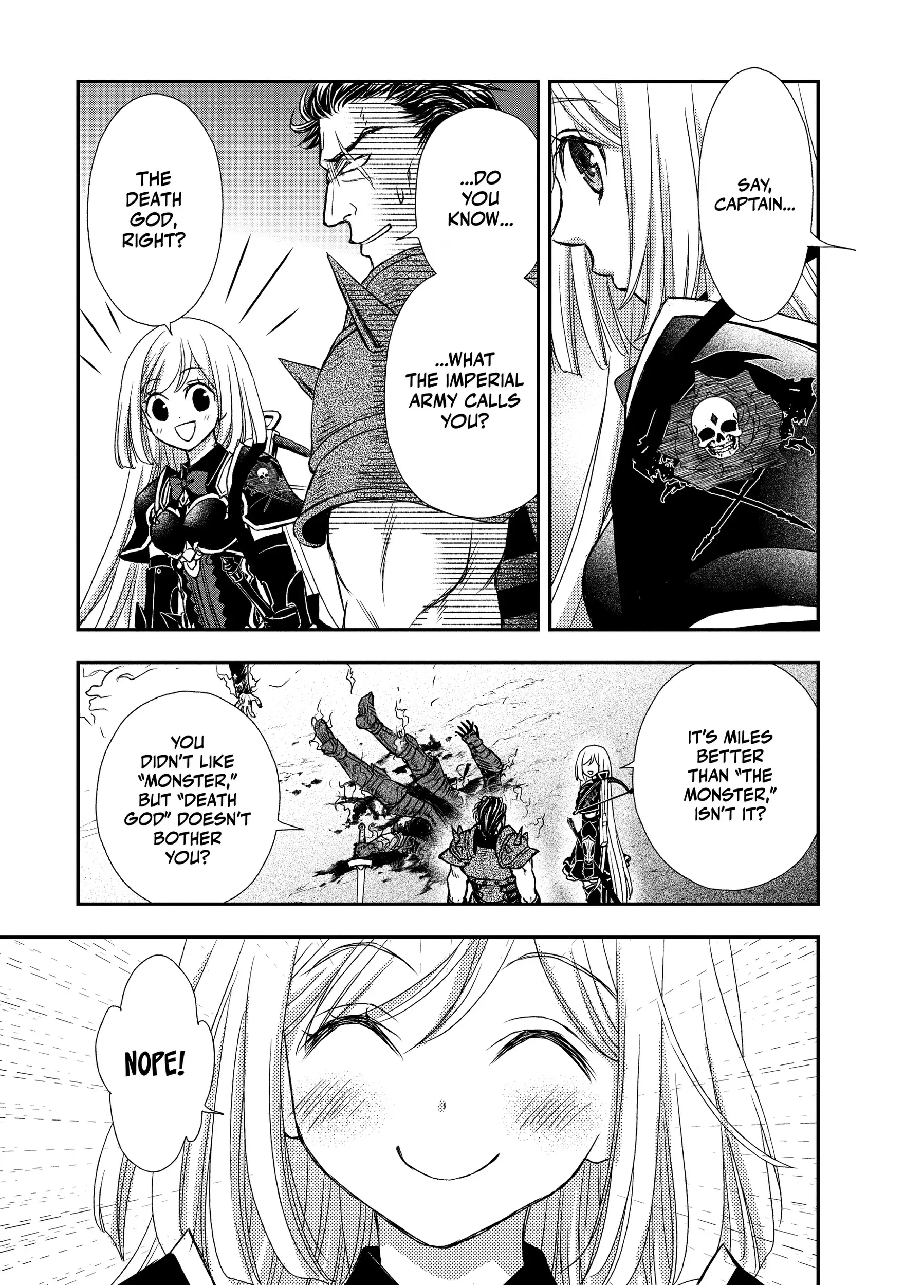 Shinigami ni Sodaterareta Shoujo wa Shikkoku no Tsurugi o Mune ni Idaku Chapter 33 page 23 - 