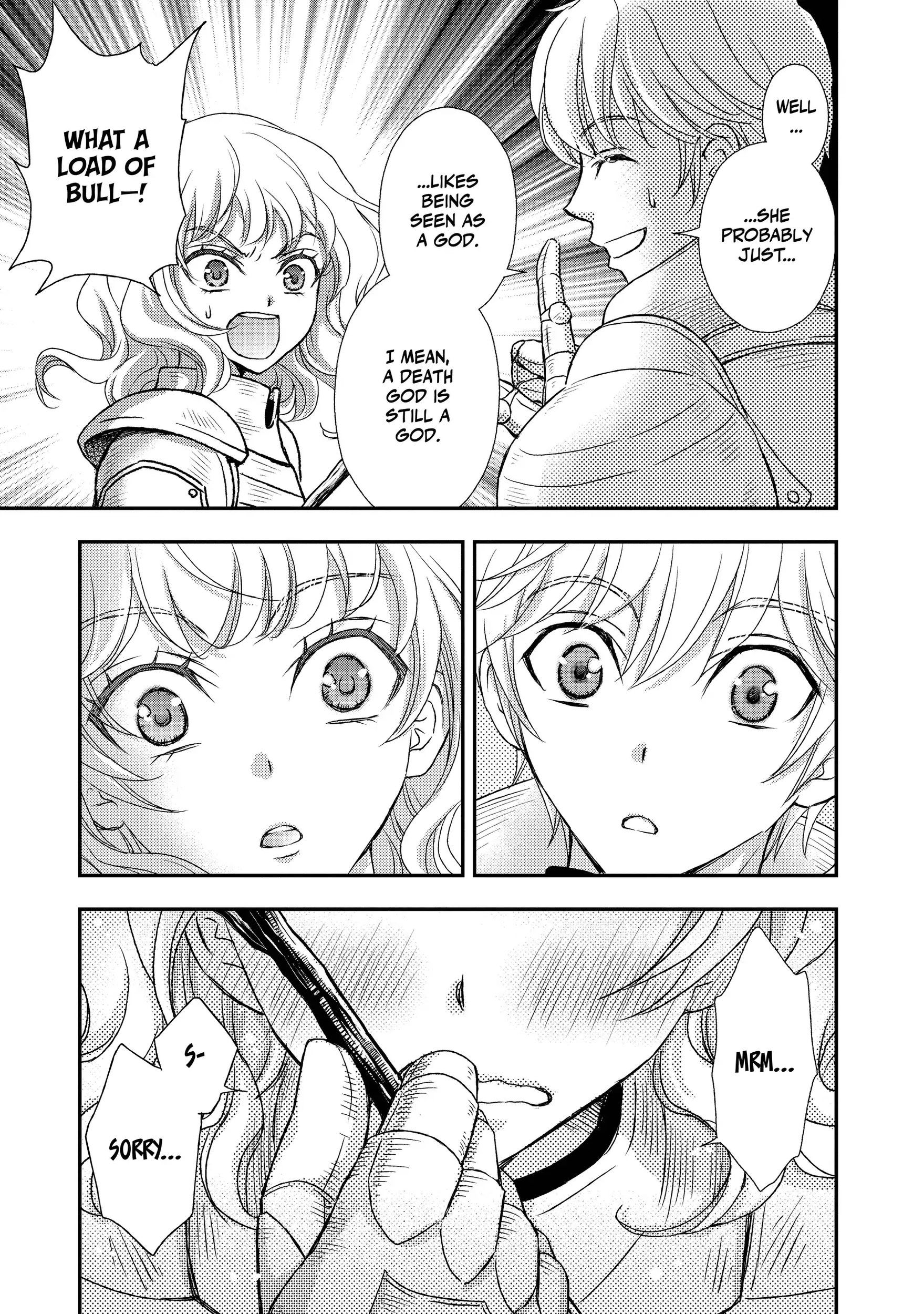 Shinigami ni Sodaterareta Shoujo wa Shikkoku no Tsurugi o Mune ni Idaku Chapter 34 page 15 - 