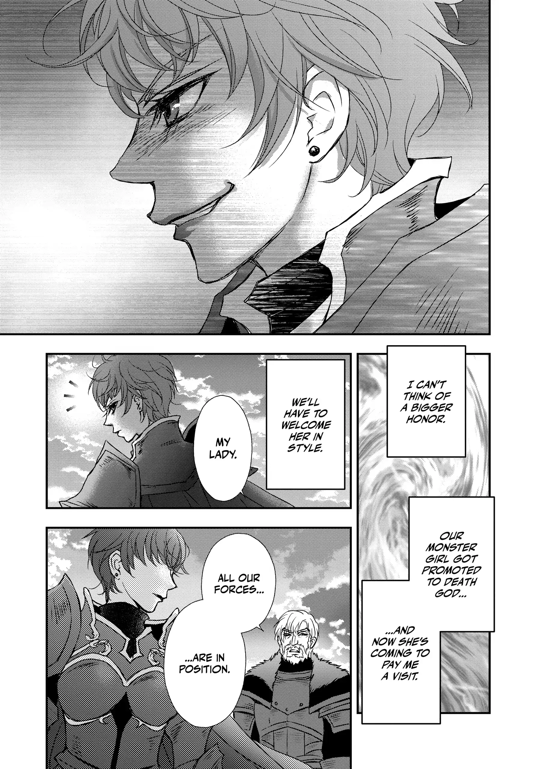 Shinigami ni Sodaterareta Shoujo wa Shikkoku no Tsurugi o Mune ni Idaku Chapter 34 page 23 - 