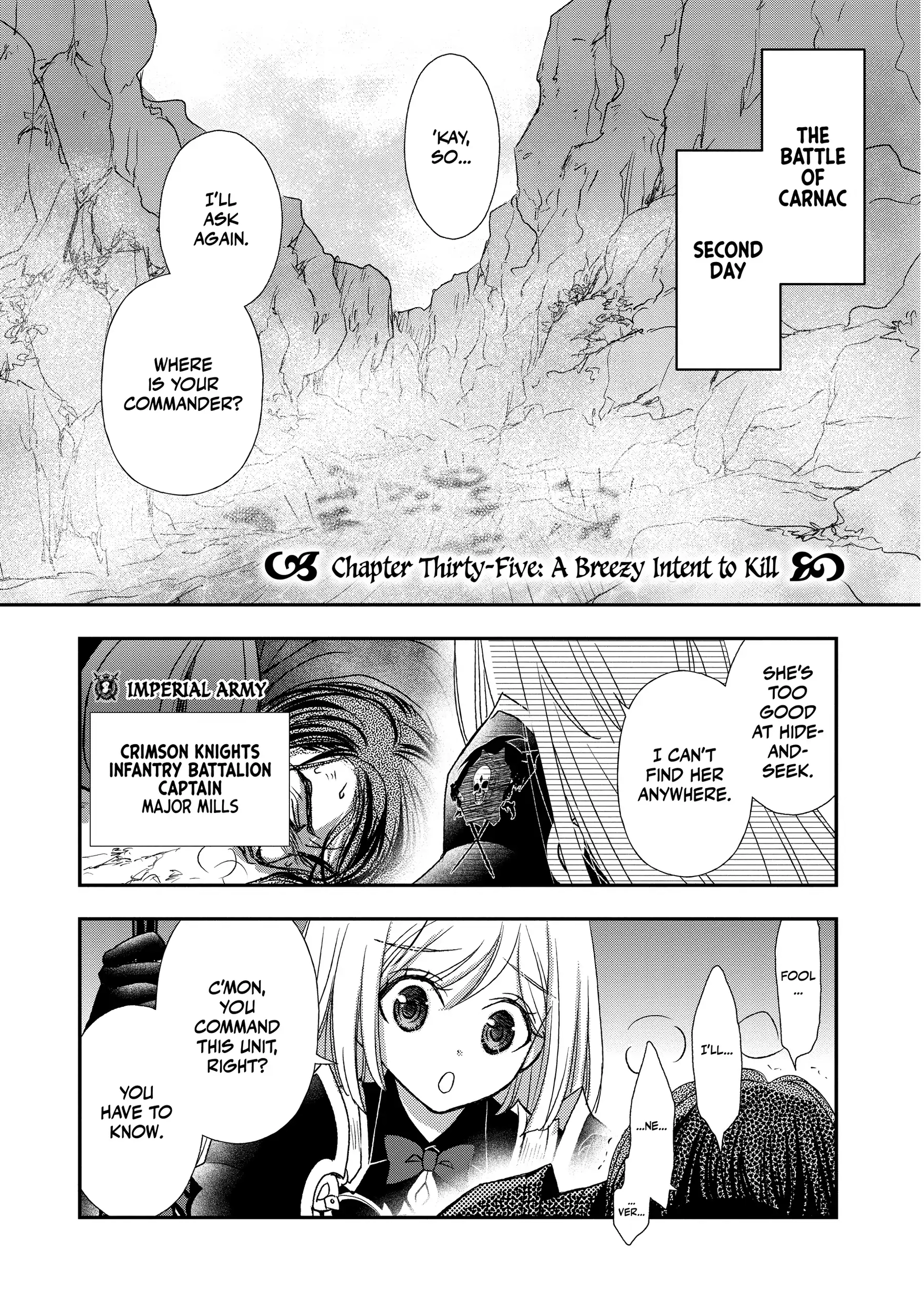 Shinigami ni Sodaterareta Shoujo wa Shikkoku no Tsurugi o Mune ni Idaku Chapter 35 page 1 - 