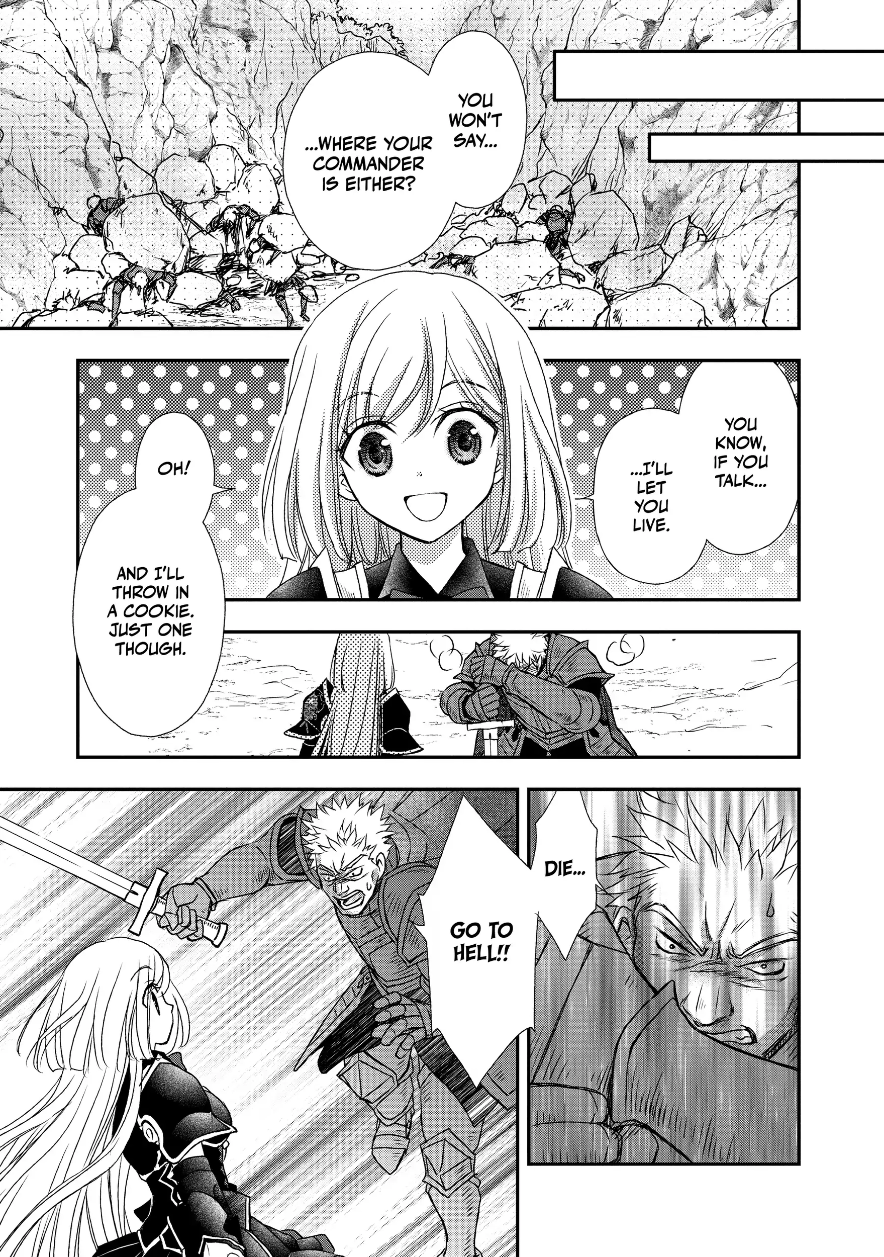 Shinigami ni Sodaterareta Shoujo wa Shikkoku no Tsurugi o Mune ni Idaku Chapter 35 page 23 - 