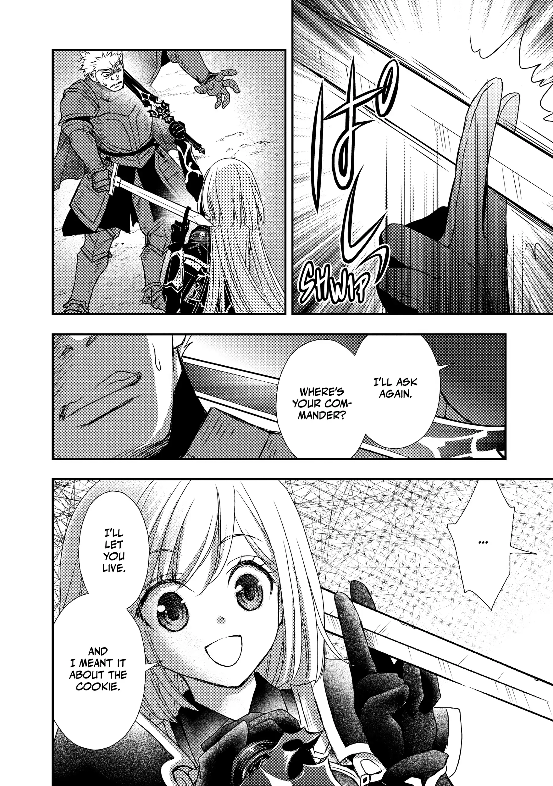 Shinigami ni Sodaterareta Shoujo wa Shikkoku no Tsurugi o Mune ni Idaku Chapter 35 page 24 - 