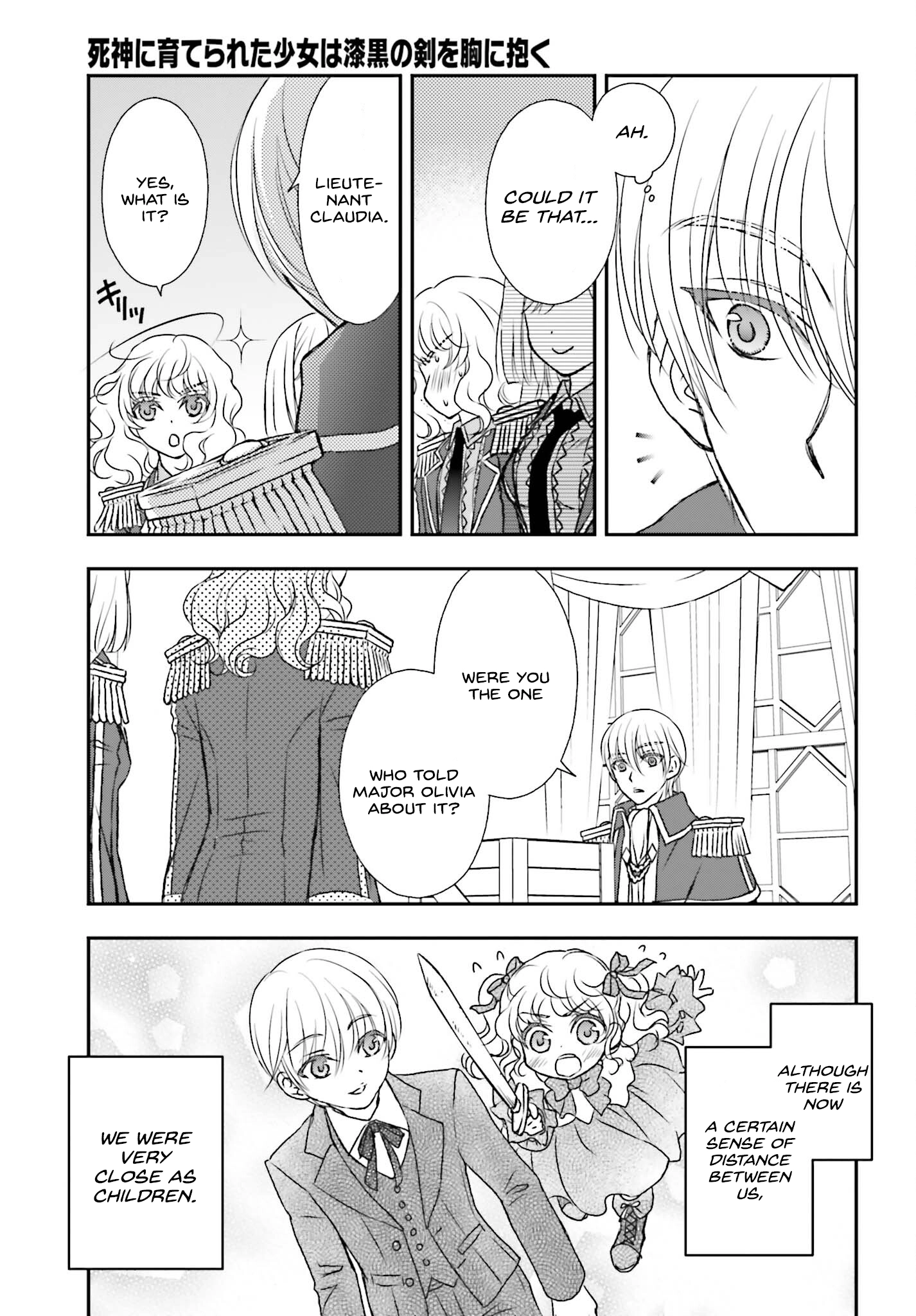 Shinigami ni Sodaterareta Shoujo wa Shikkoku no Tsurugi o Mune ni Idaku Chapter 41 page 11 - 