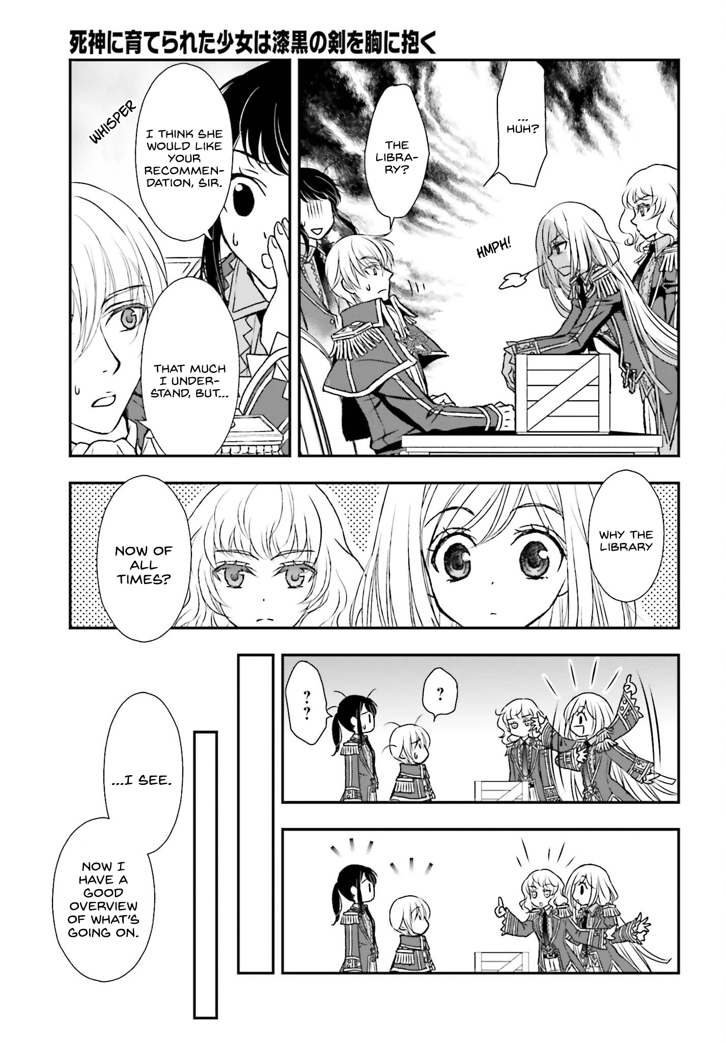 Shinigami ni Sodaterareta Shoujo wa Shikkoku no Tsurugi o Mune ni Idaku Chapter 41 page 15 - 